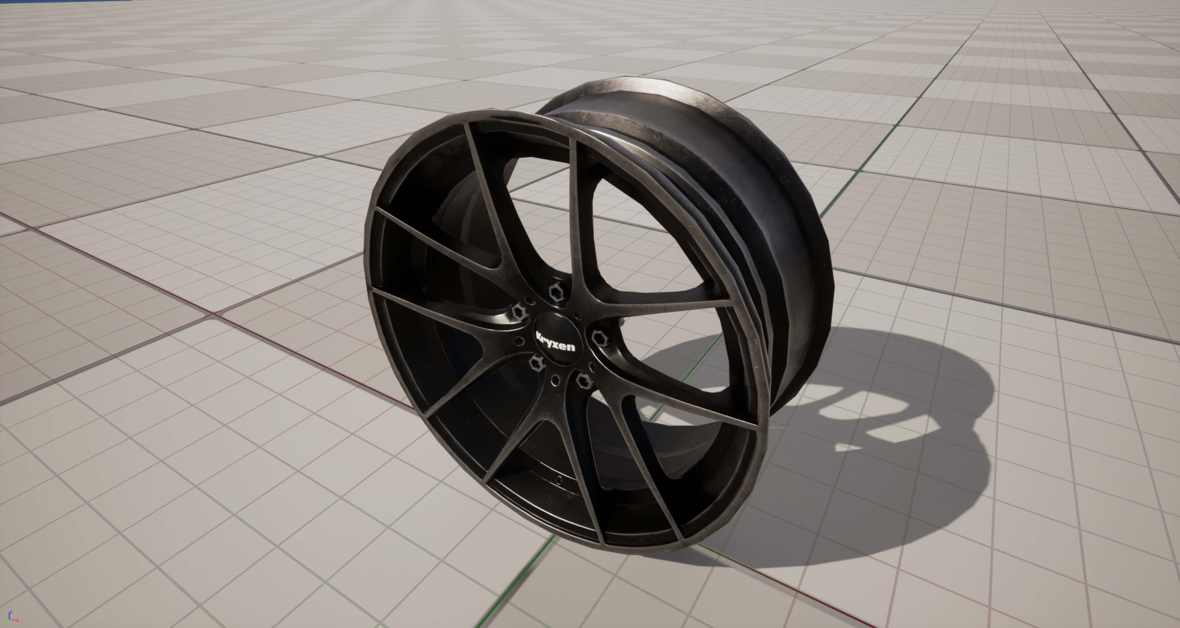 Kryxen Rim V1 - Gunmetal - Game Ready UE5 &amp Unity 3D Model