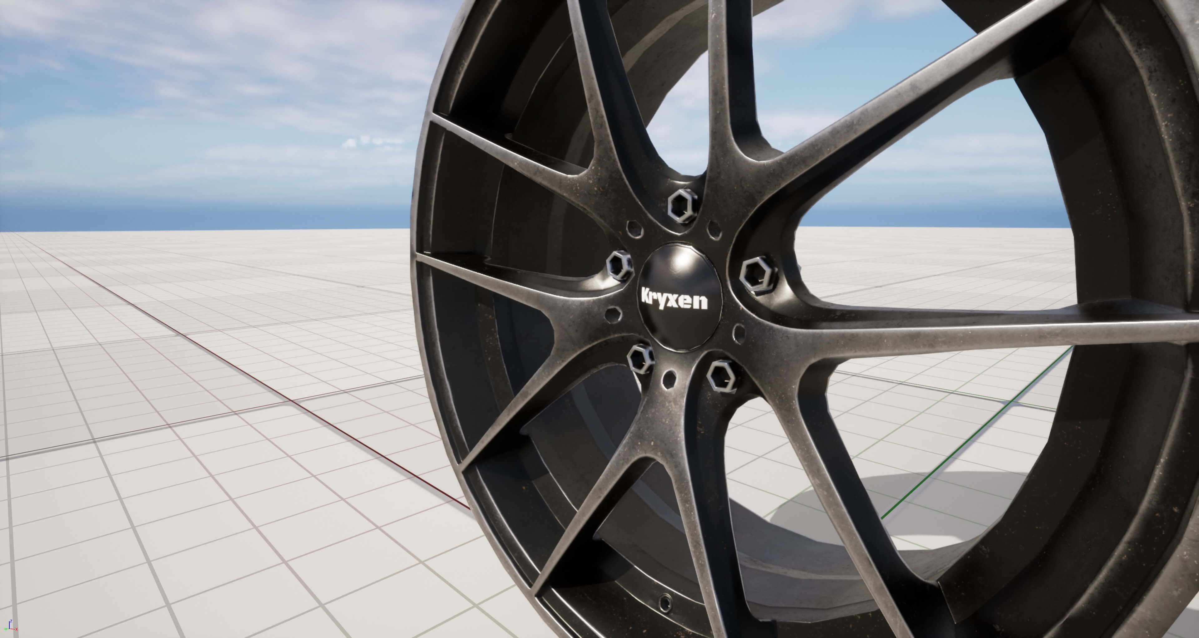 Kryxen Rim V1 - Gunmetal - Game Ready UE5 &amp Unity 3D Model