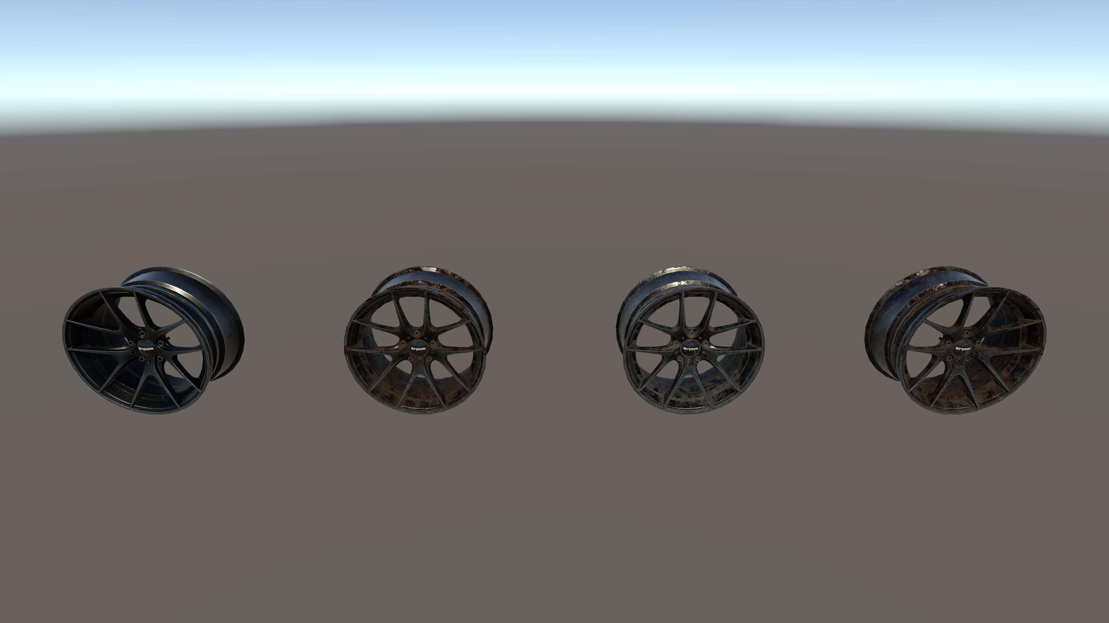 Kryxen Rim V1 - Gunmetal - Game Ready UE5 &amp Unity 3D Model