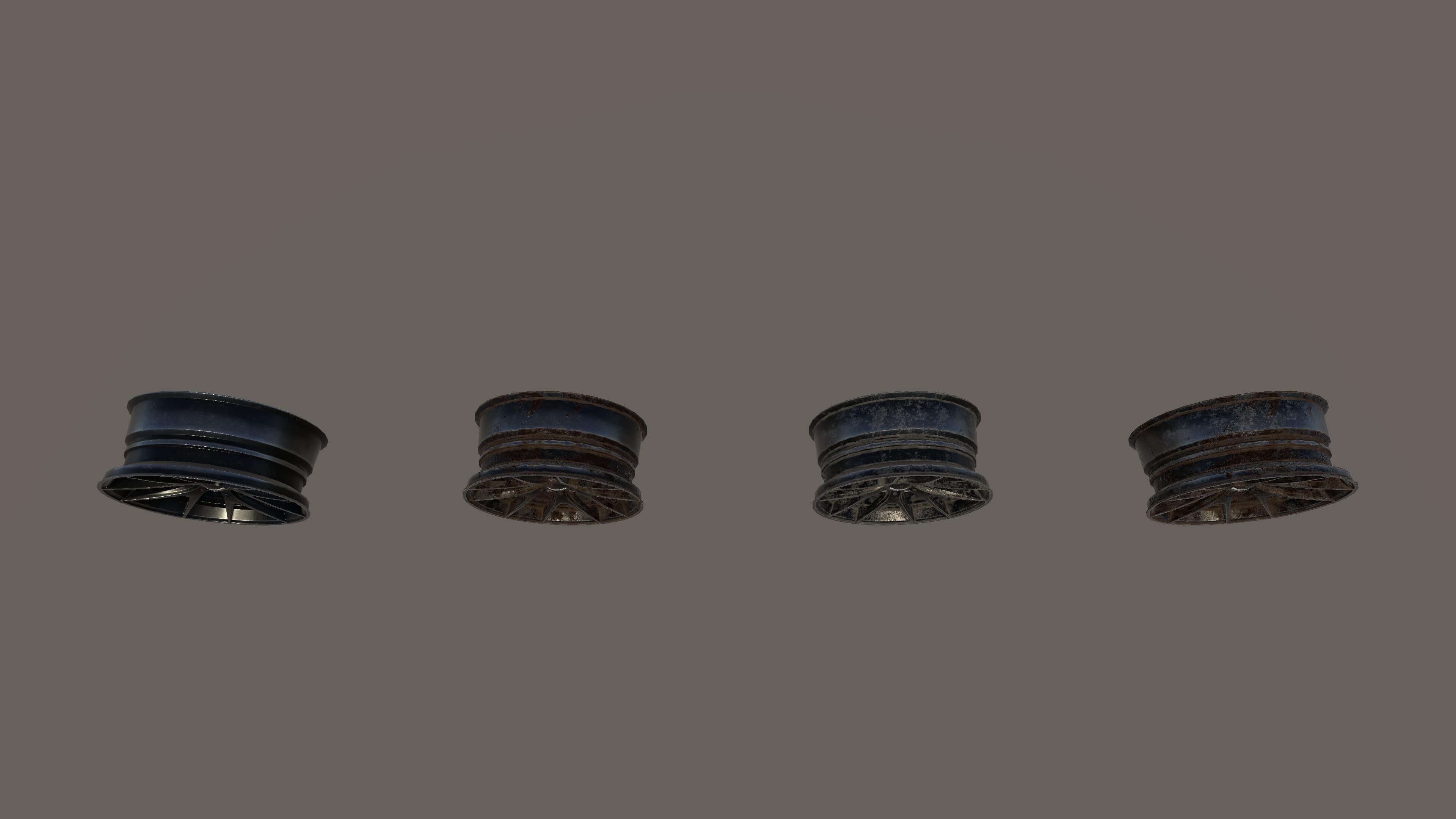 Kryxen Rim V1 - Gunmetal - Game Ready UE5 & Unity 3D Model