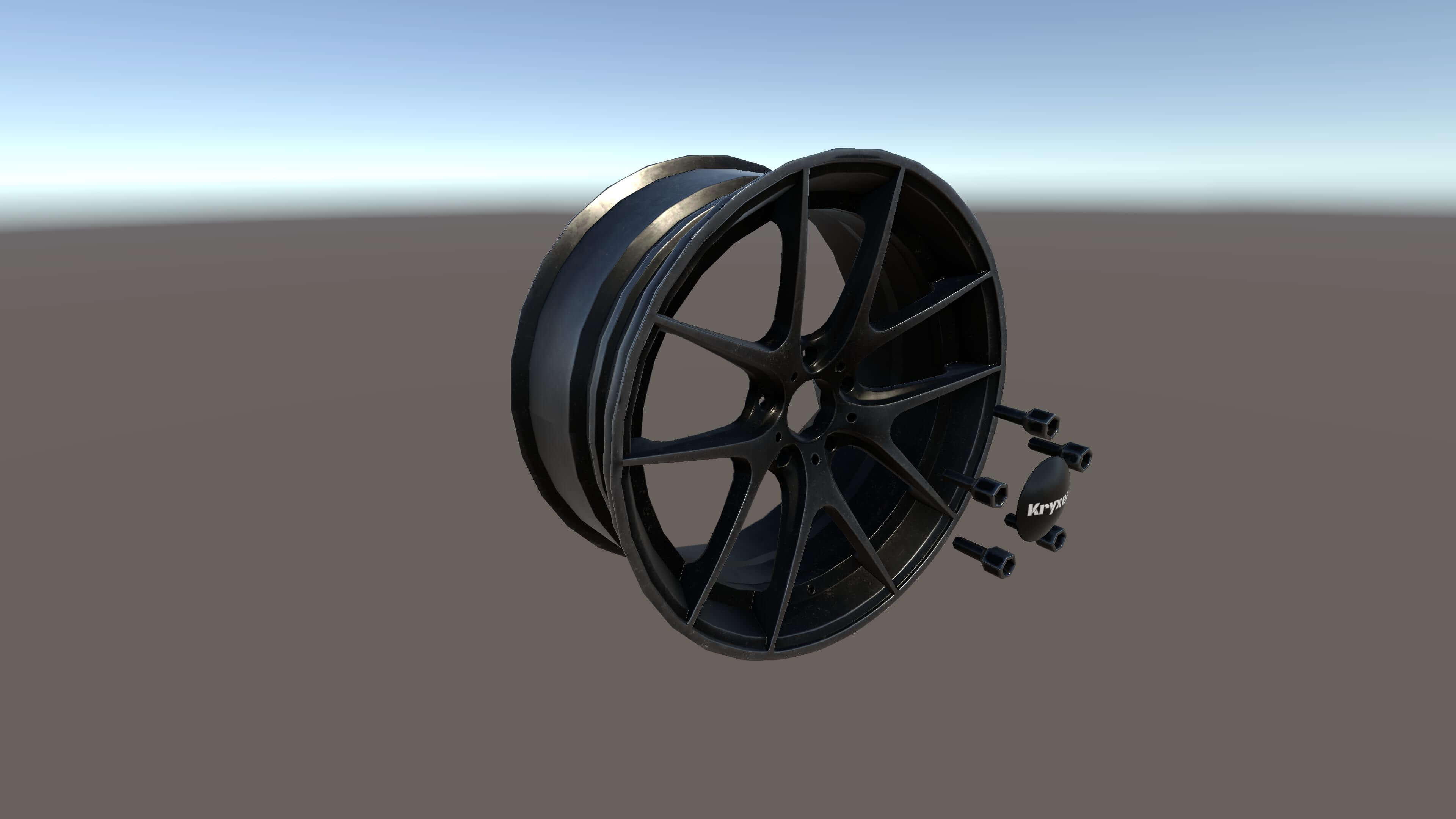 Kryxen Rim V1 - Gunmetal - Game Ready UE5 &amp Unity 3D Model