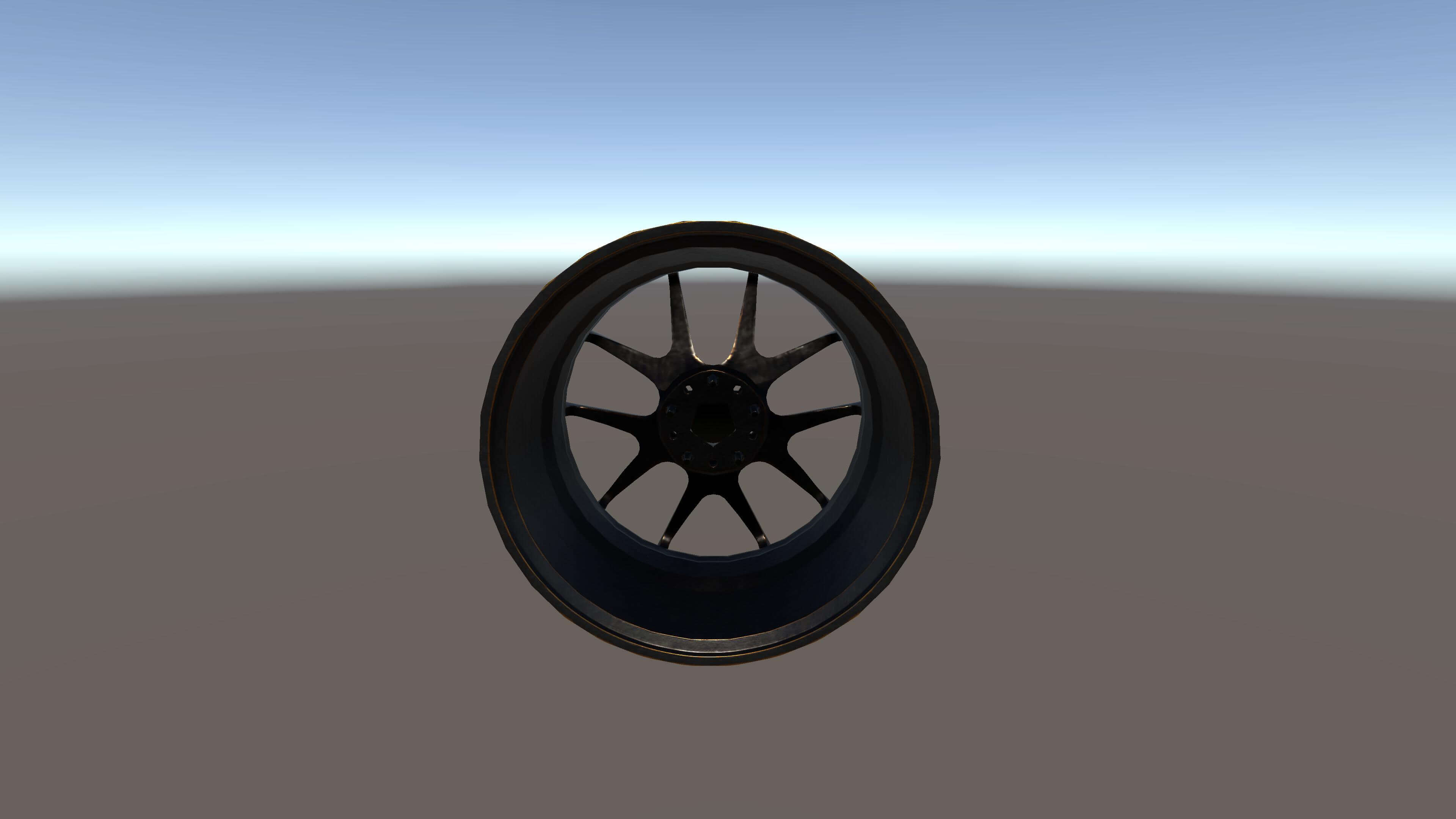 Kryxen Rim V1 - Matte Black Gold &ndash Game Ready UE5 &am 3D Model