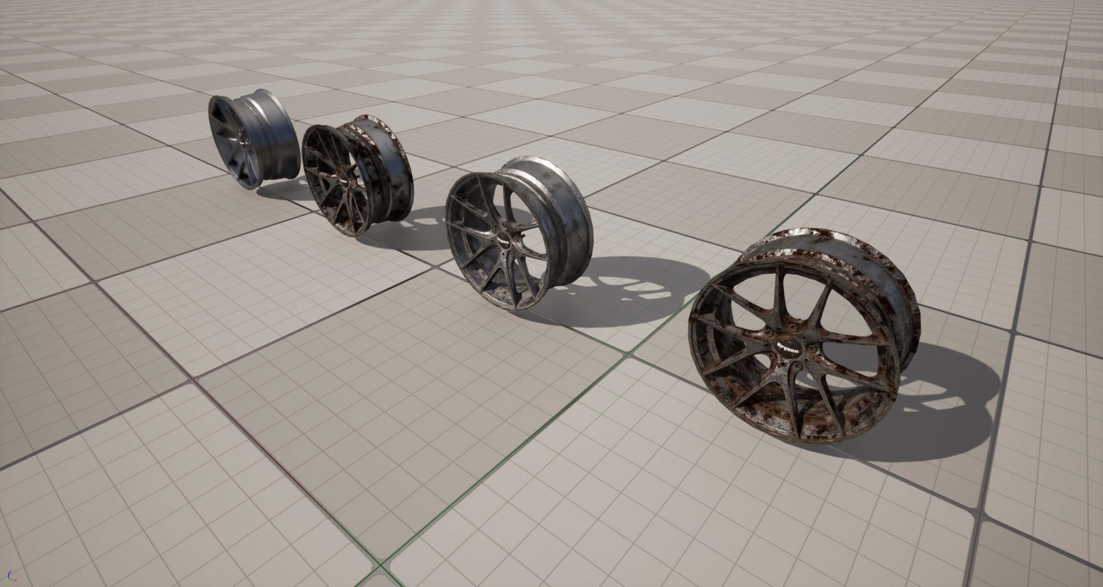 Kryxen Rim V1 Titanium Game Ready UE5 & Unity 3D Model