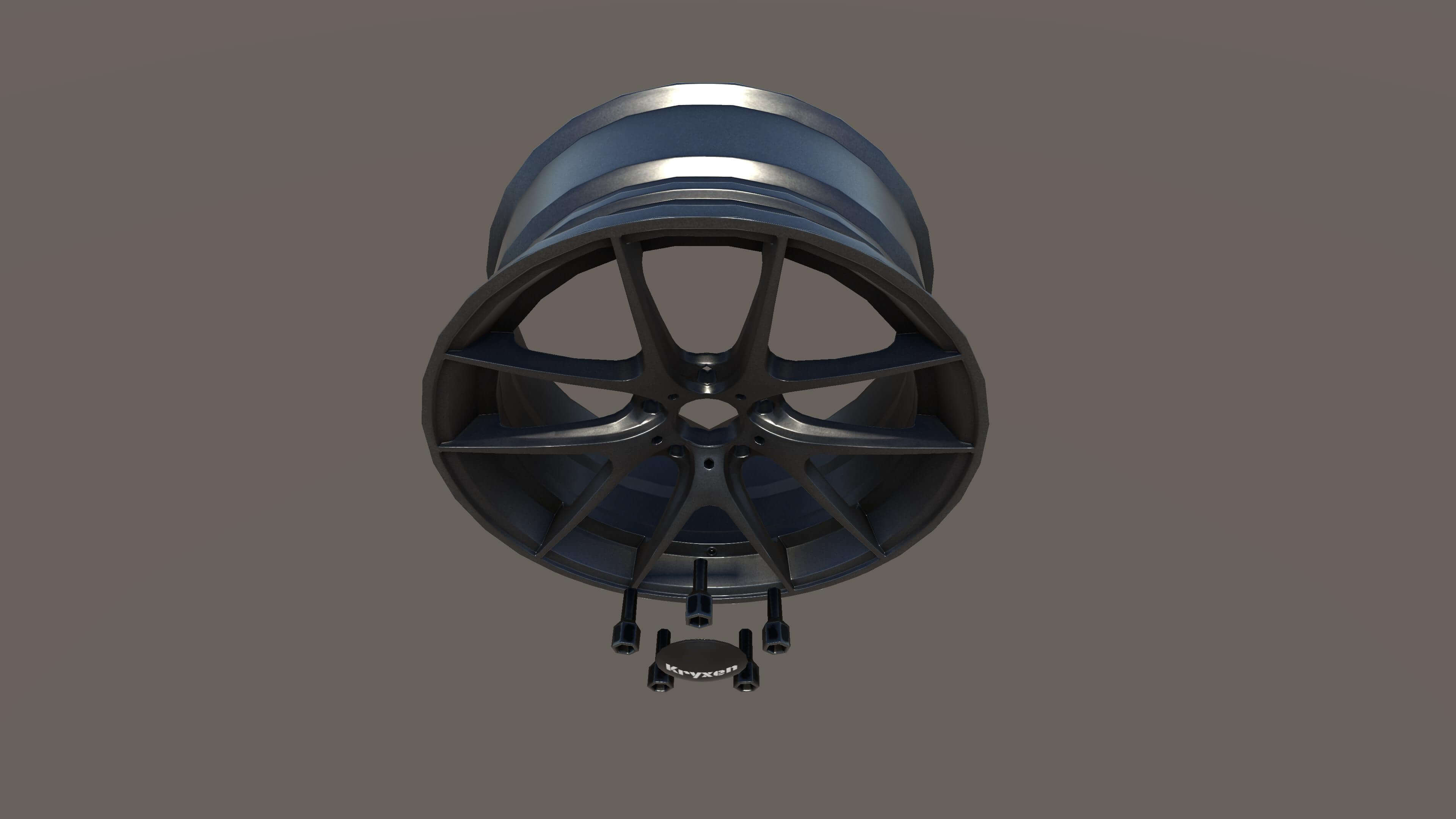 Kryxen Rim V1 Titanium Game Ready UE5 & Unity 3D Model