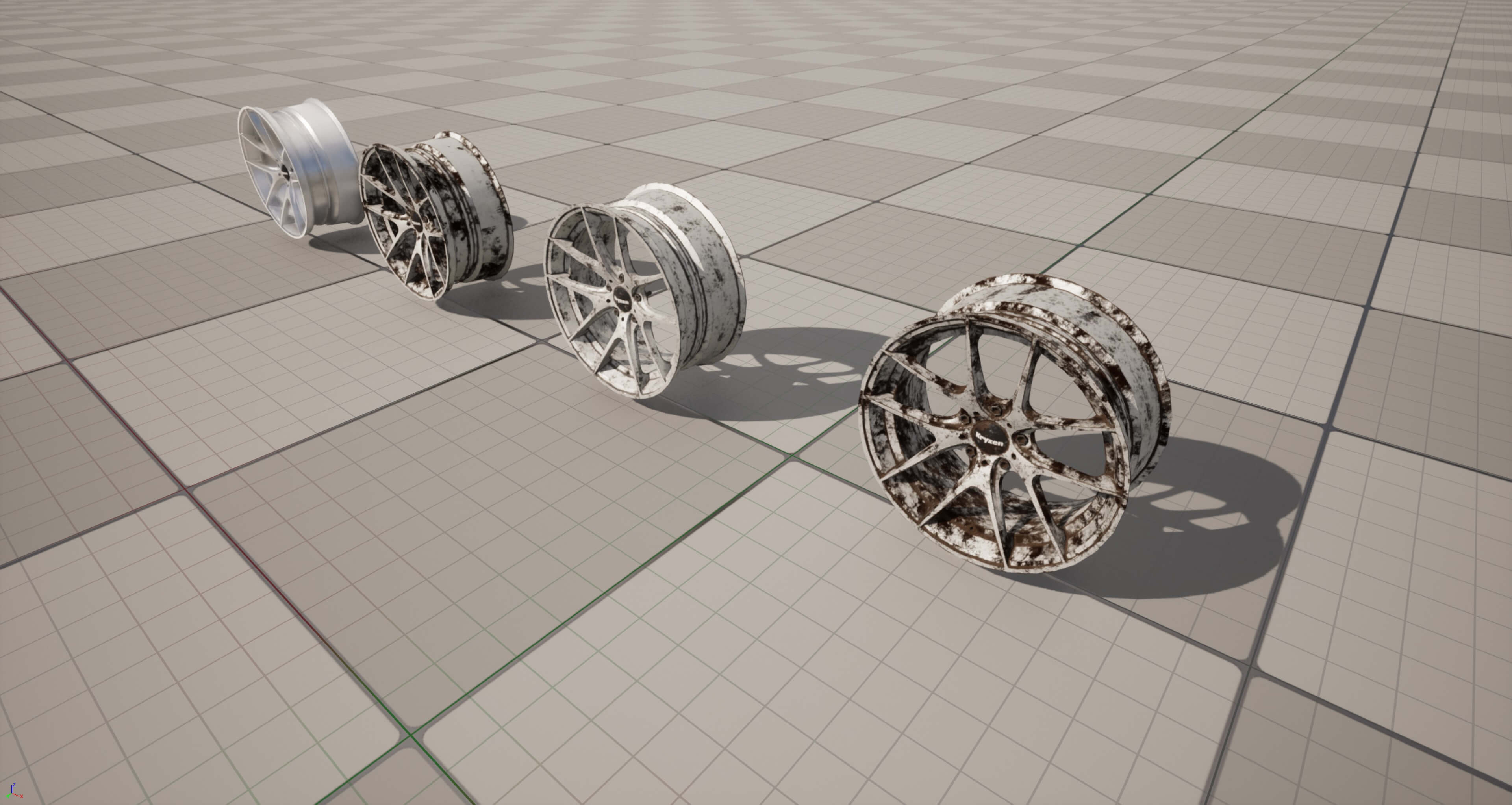 Kryxen Rim V1 - White - Game Ready UE5 and Unity 3D Model