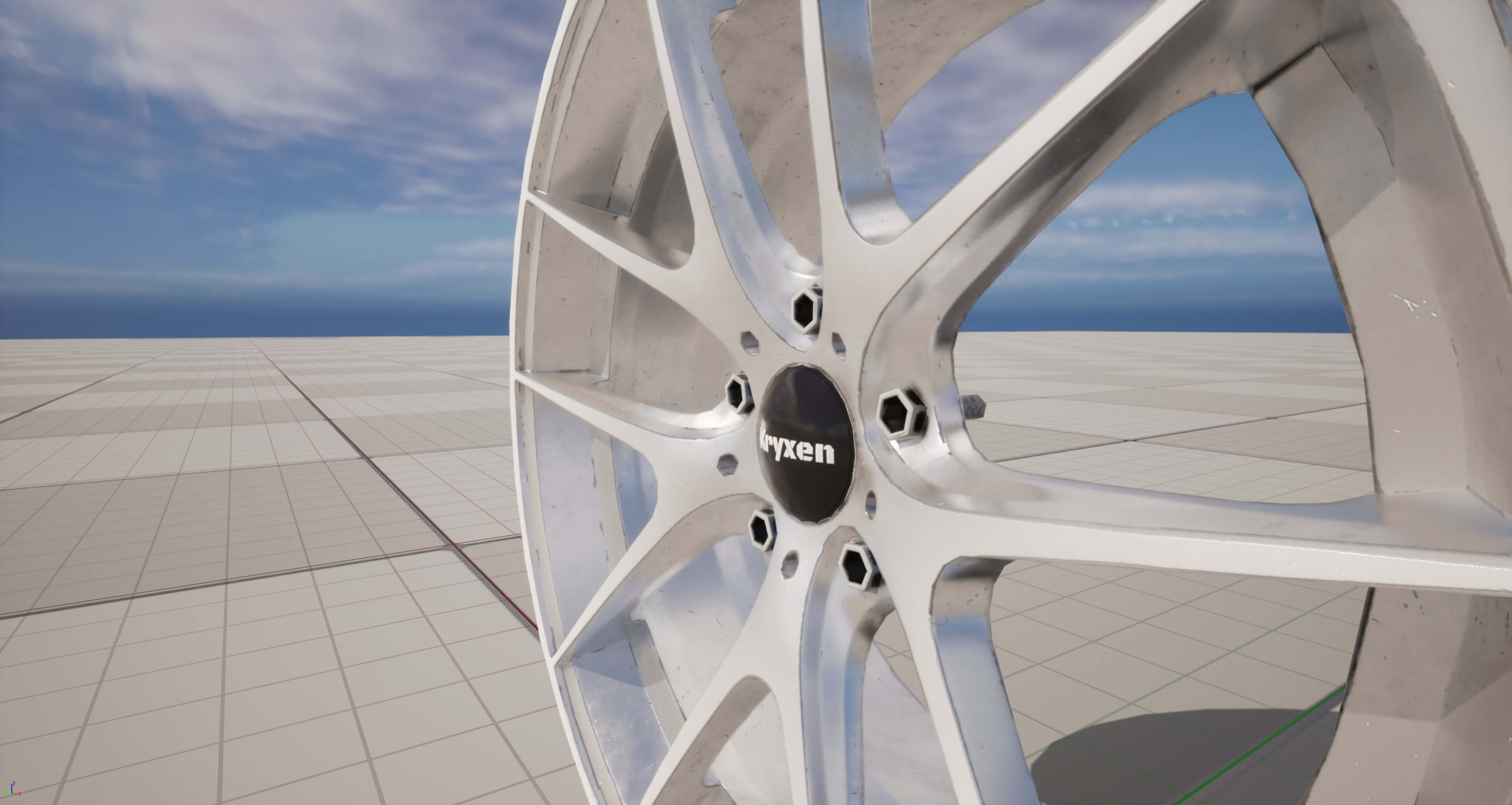 Kryxen Rim V1 - White - Game Ready UE5 and Unity 3D Model