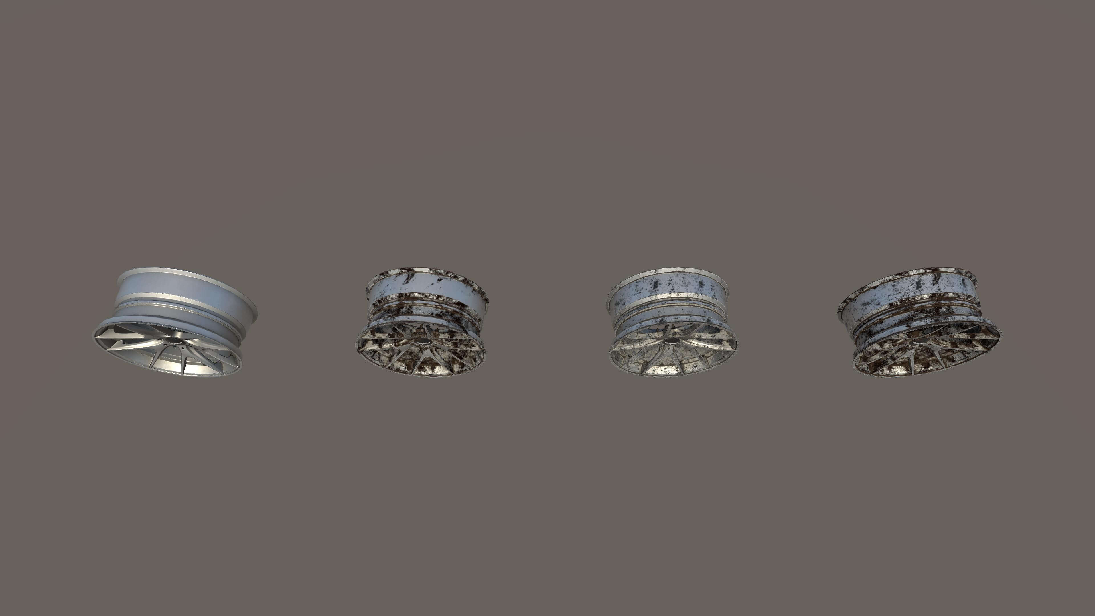 Kryxen Rim V1 - White - Game Ready UE5 and Unity 3D Model