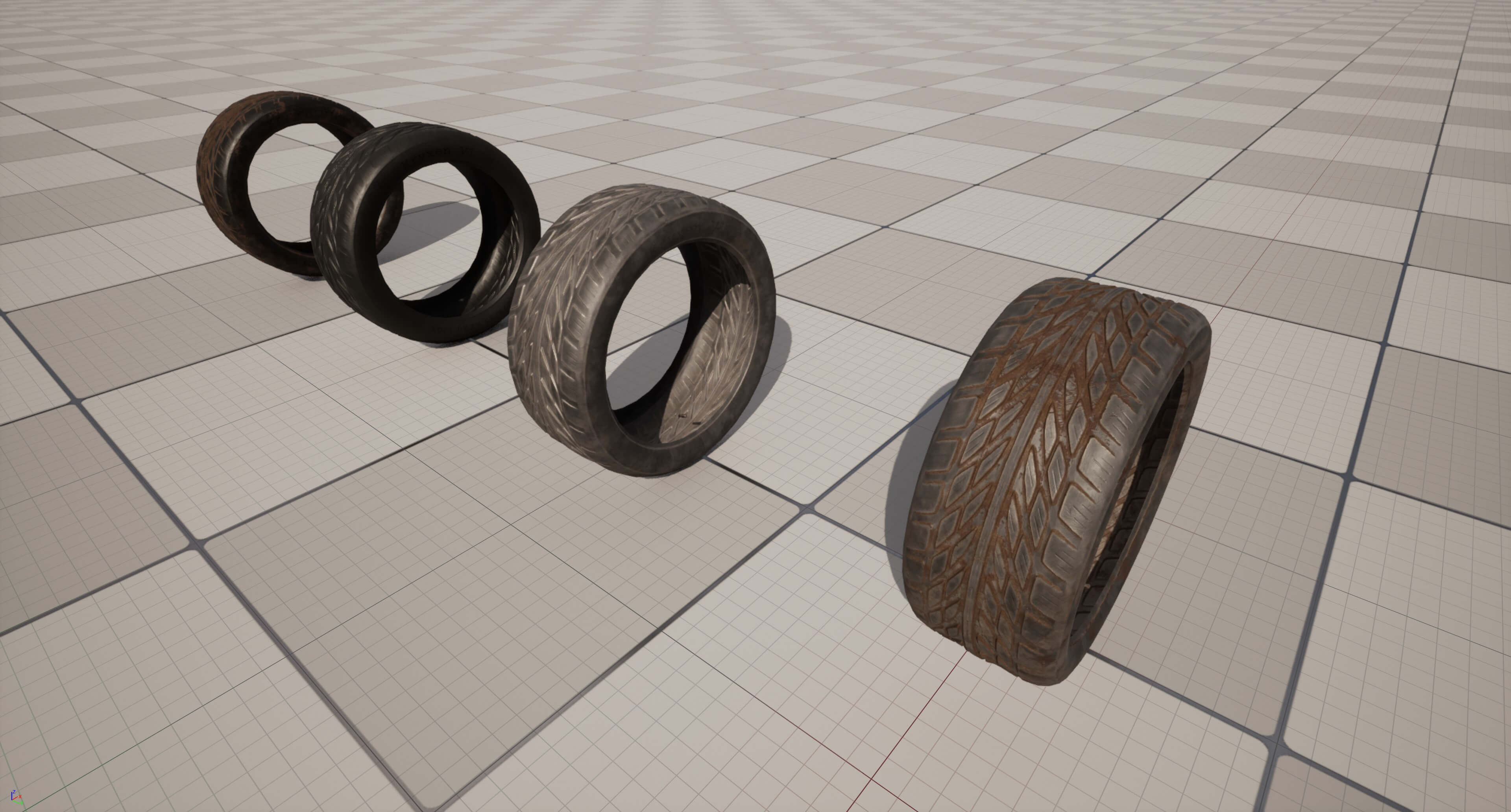 Kryxen Tire V1 - Game Ready UE5 and Unity 3D Model