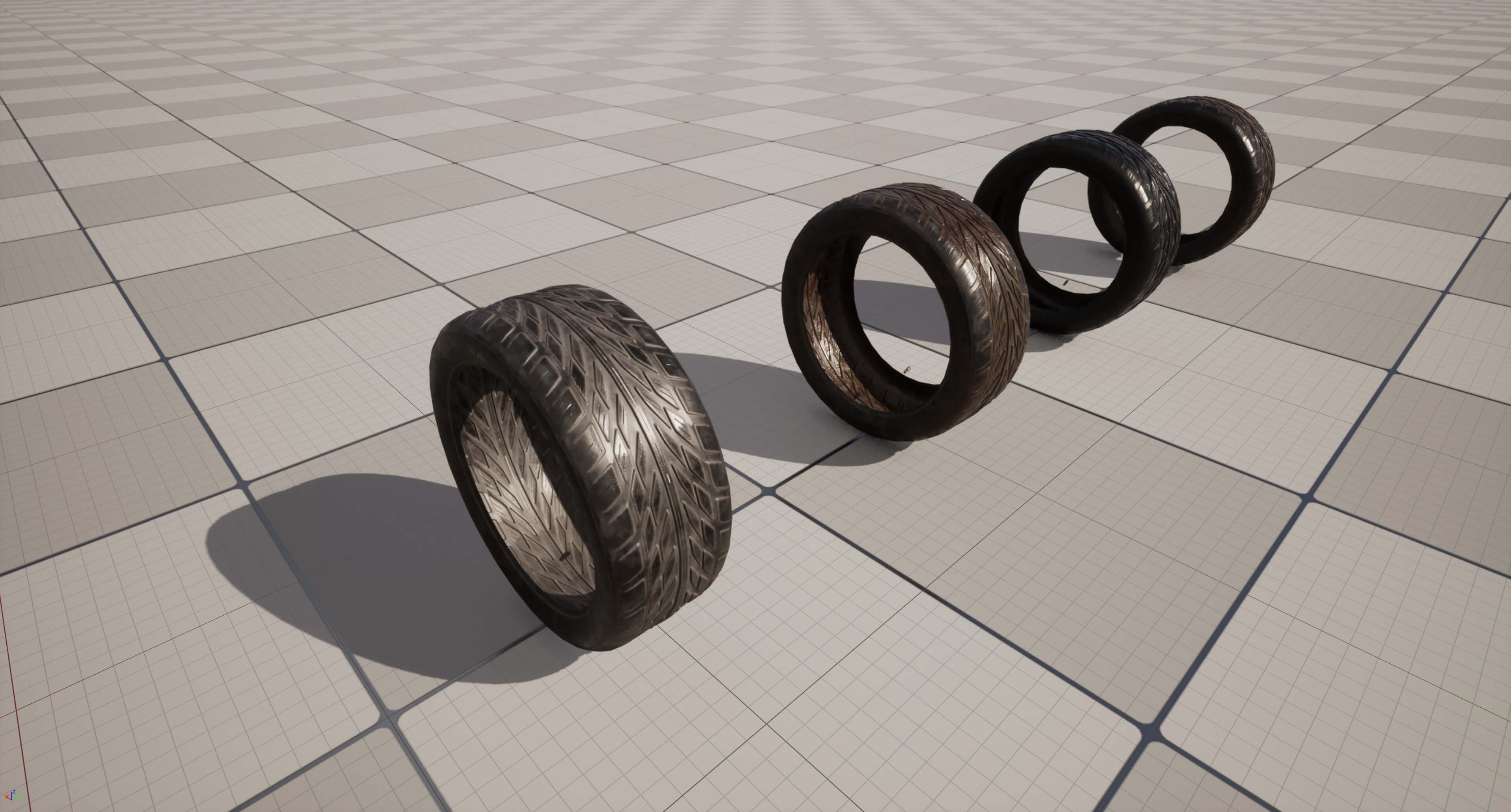 Kryxen Tire V1 - Game Ready UE5 and Unity 3D Model