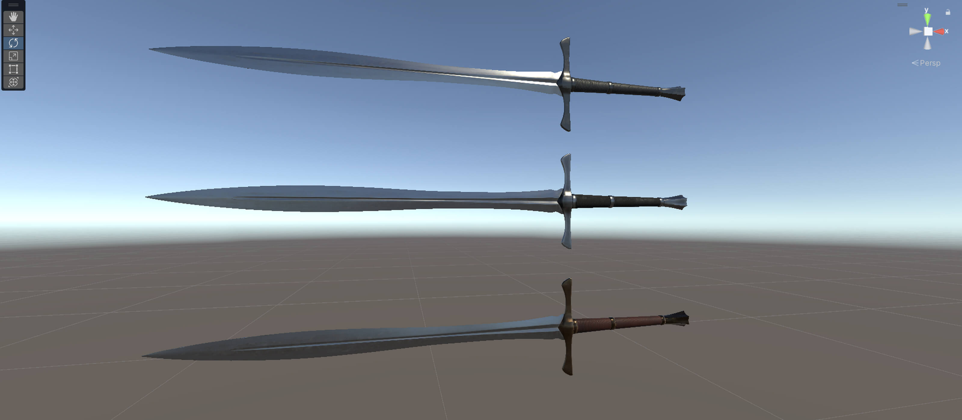 Realistic Medieval Longswords &ndash Game Ready UE5 and Uni 3D Model