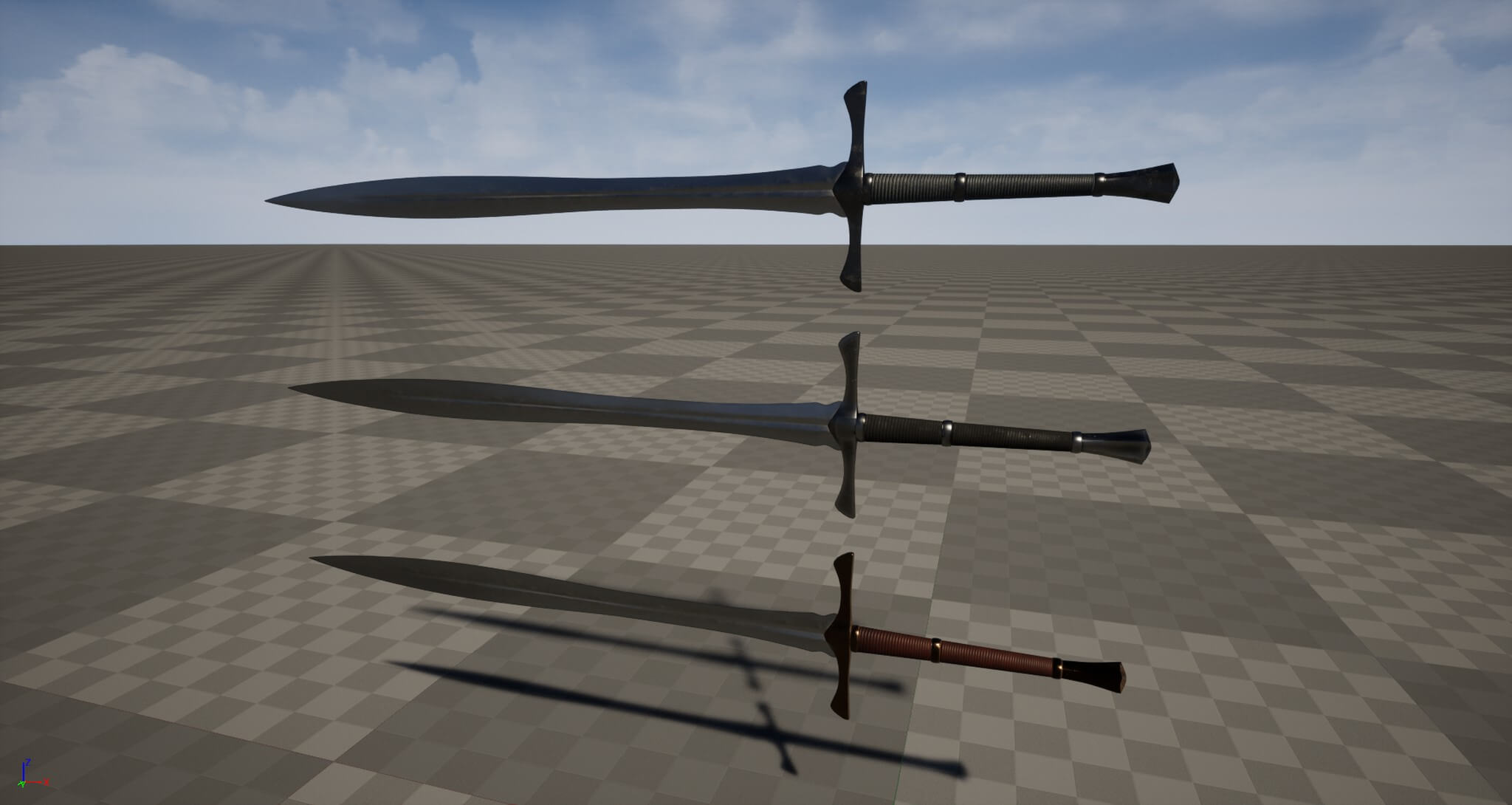 Realistic Medieval Longswords &ndash Game Ready UE5 and Uni 3D Model