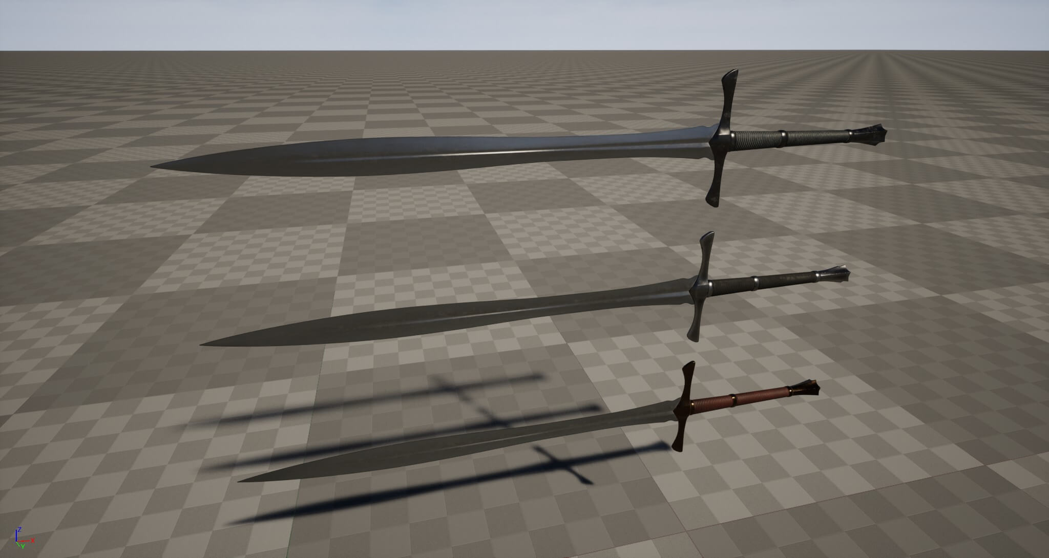 Realistic Medieval Longswords &ndash Game Ready UE5 and Uni 3D Model