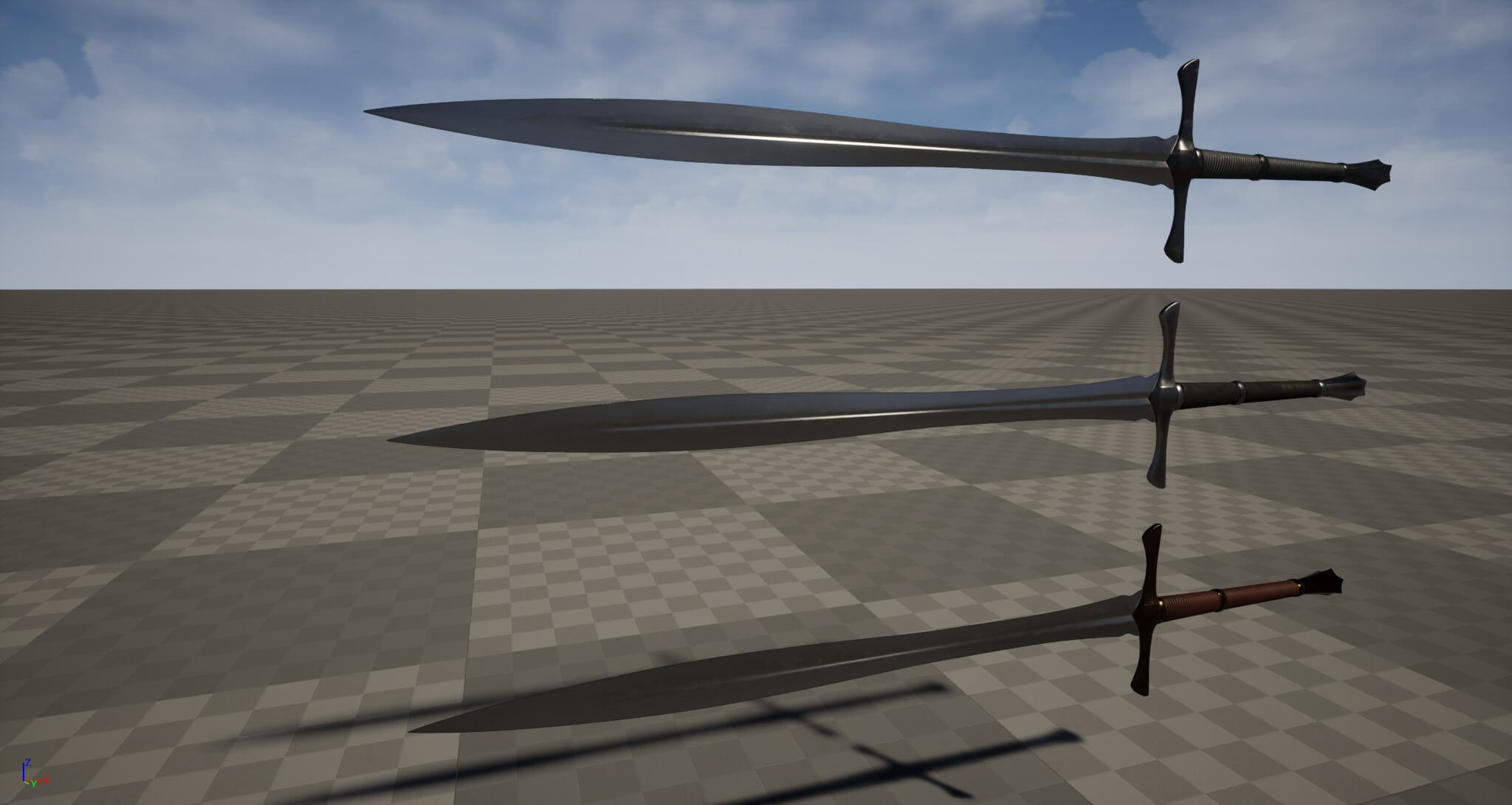 Realistic Medieval Longswords &ndash Game Ready UE5 and Uni 3D Model