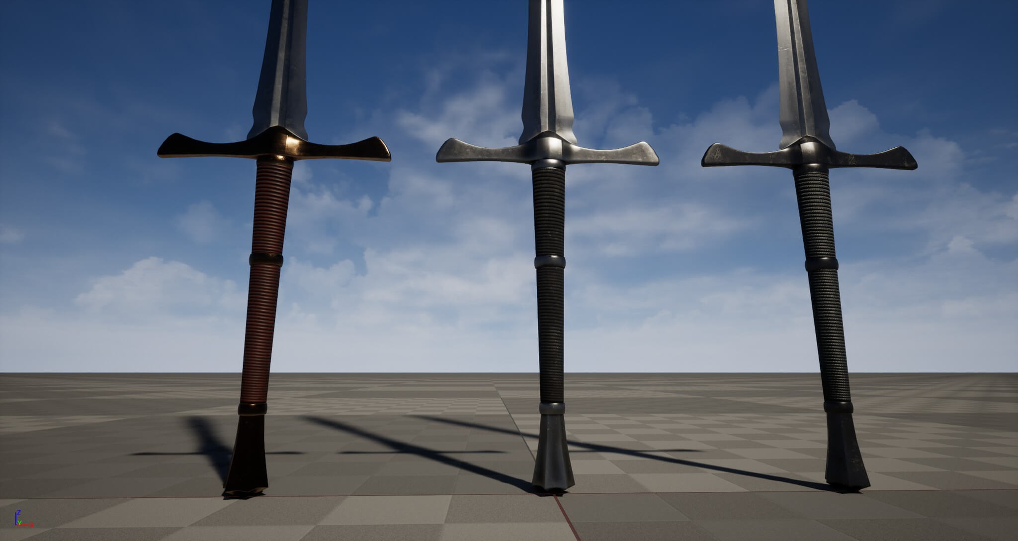 Realistic Medieval Longswords &ndash Game Ready UE5 and Uni 3D Model