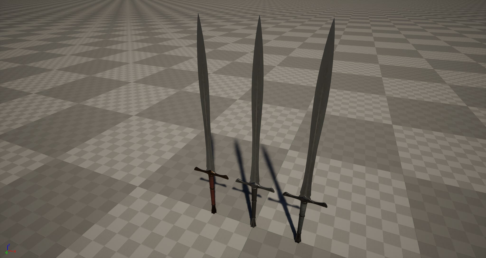 Realistic Medieval Longswords &ndash Game Ready UE5 and Uni 3D Model