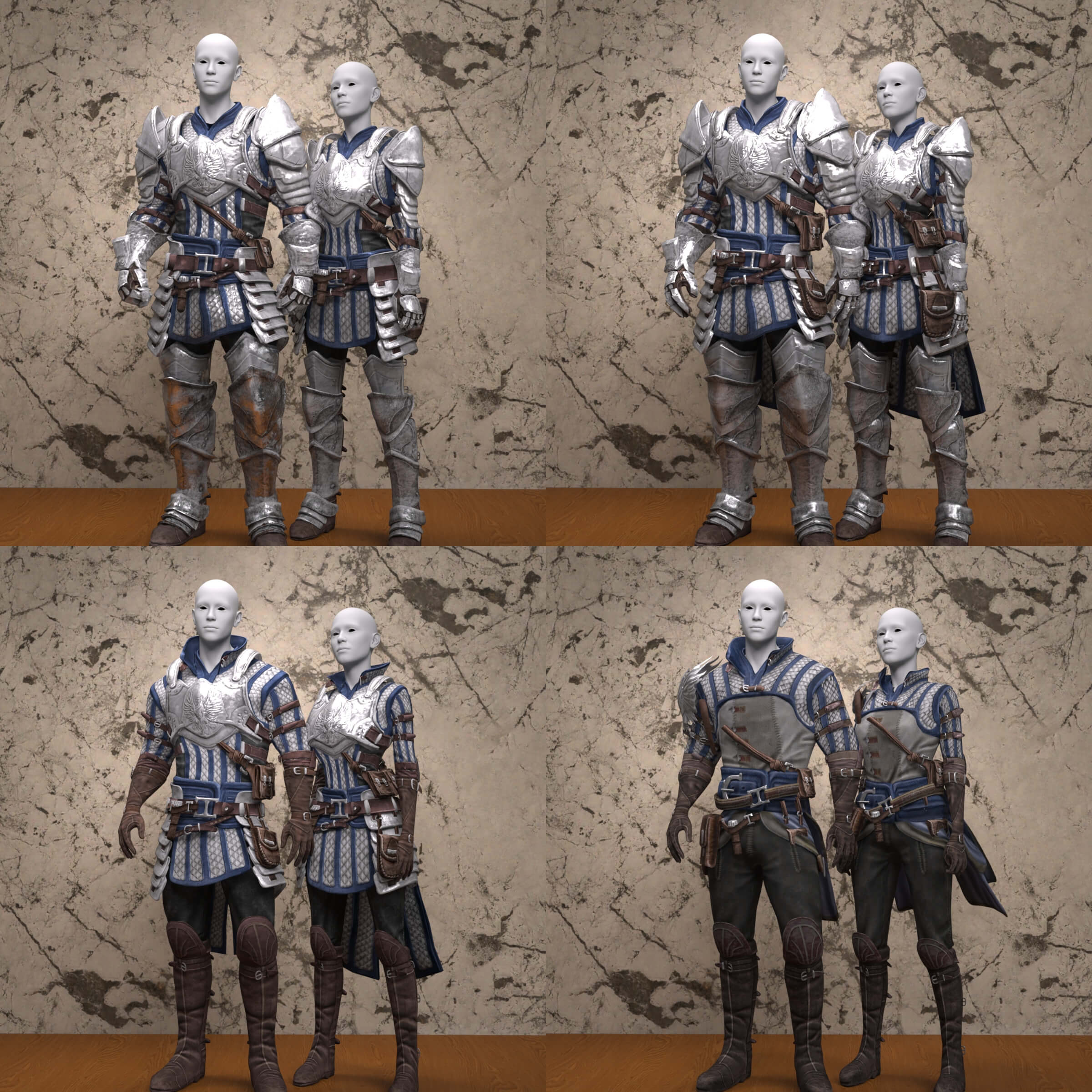 Tarnished Armor Sets for Genesis 9 Daz Content
