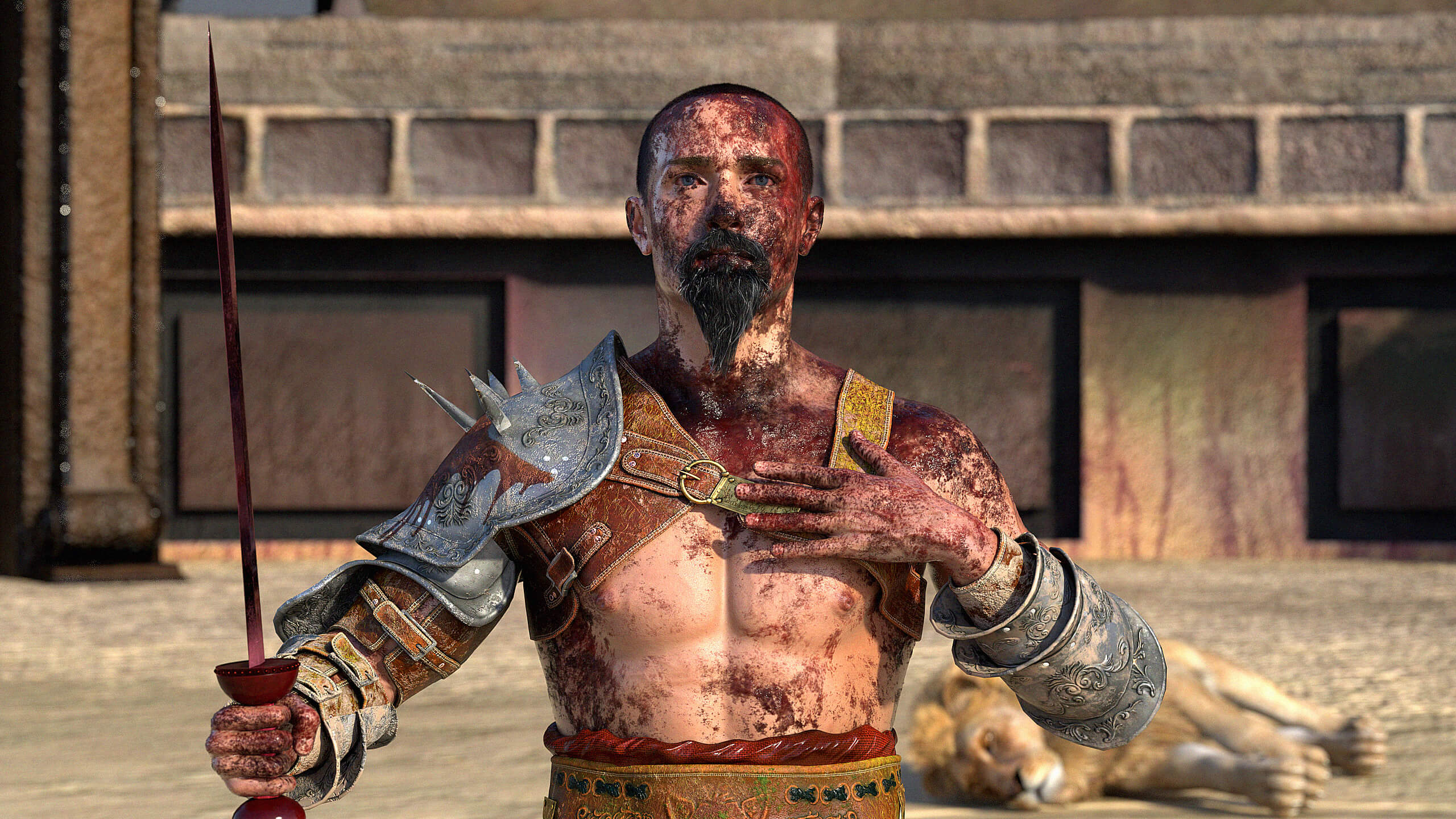 The Gladiator 3D Render, Digital Artwork by Lagaches2080