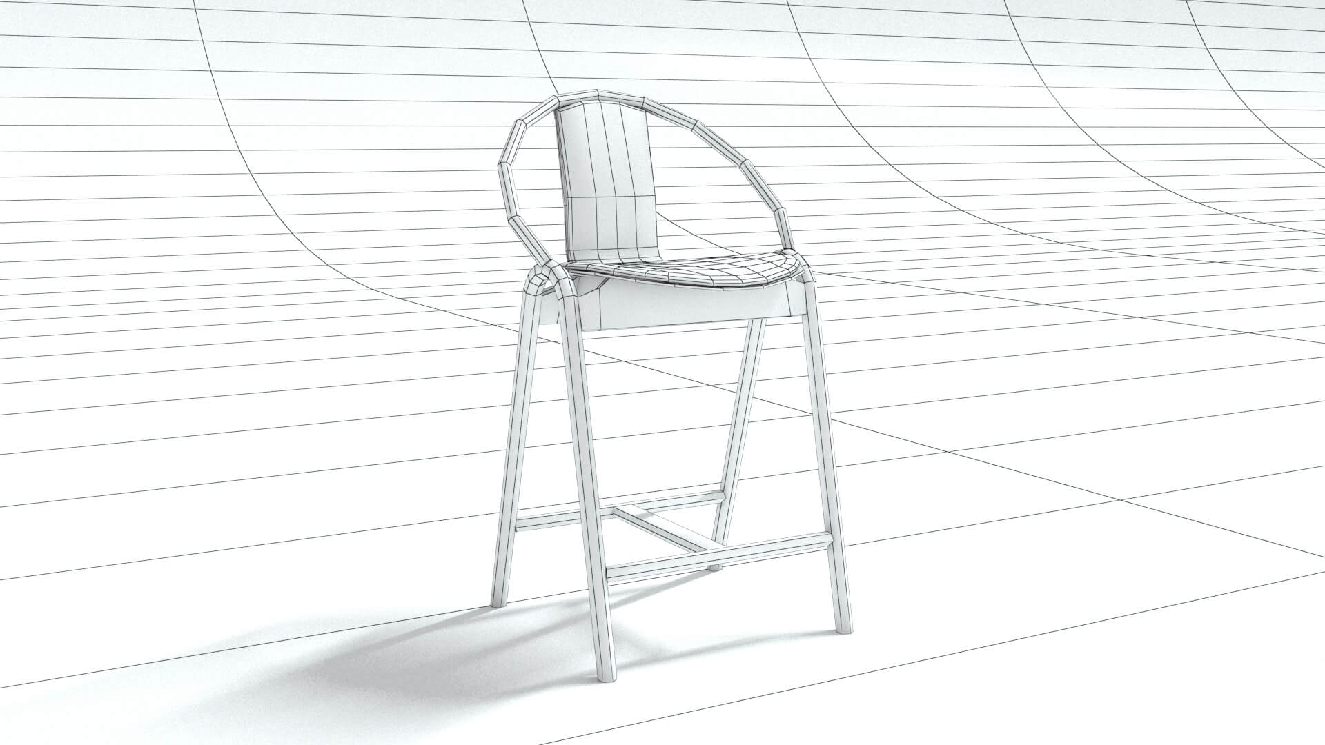 laos Barstool 3D Model