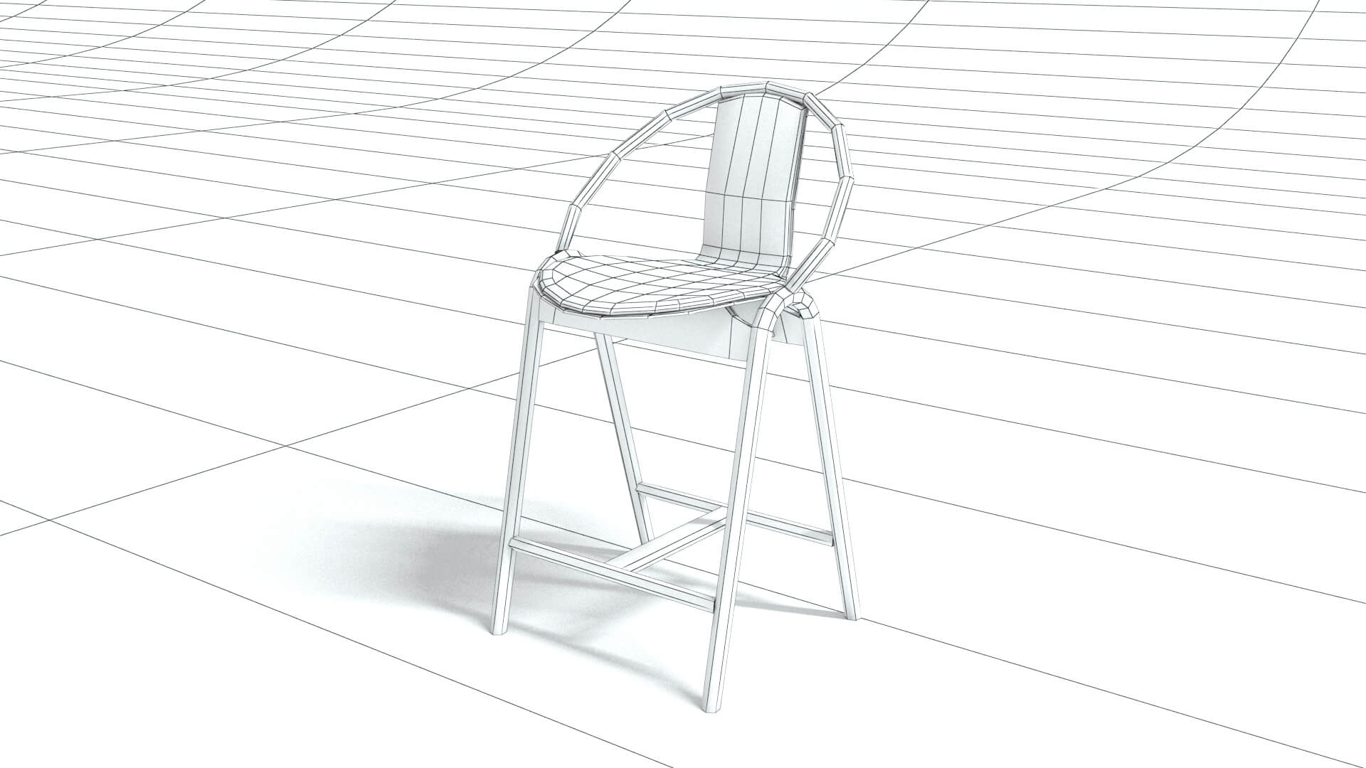 laos Barstool 3D Model