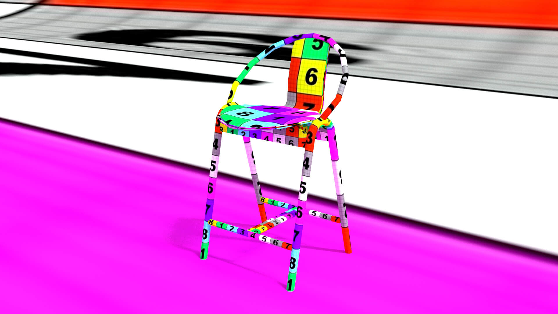 laos Barstool 3D Model