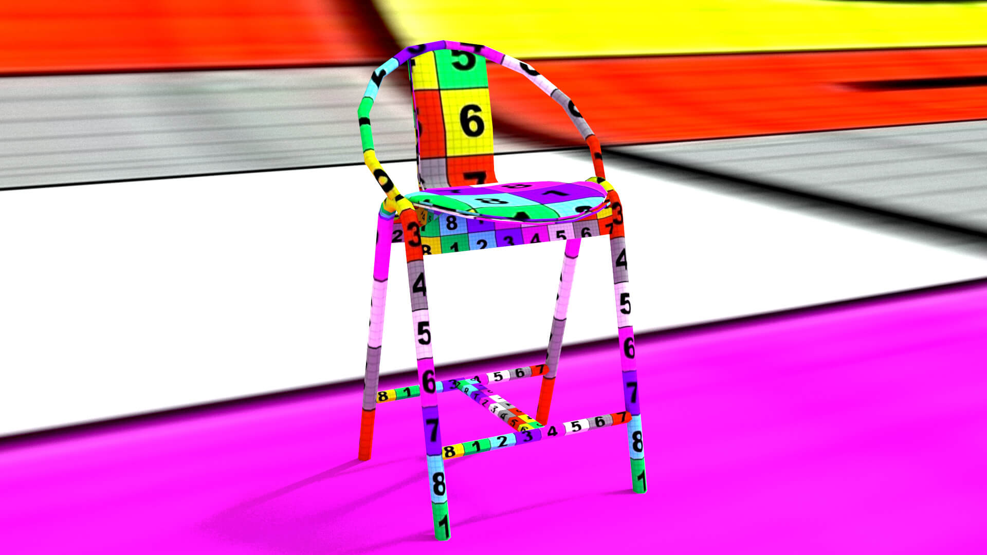 laos Barstool 3D Model