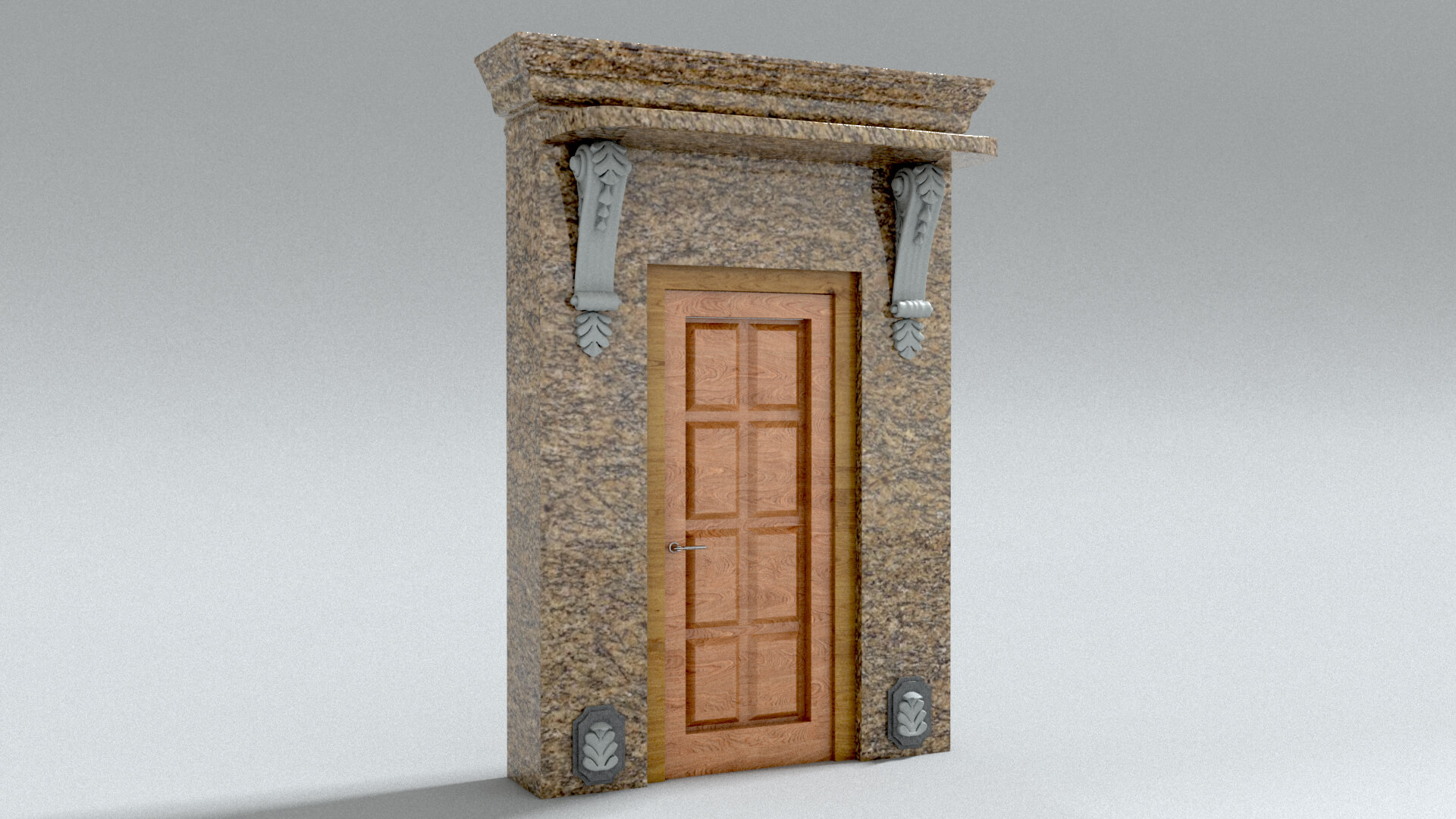 laos Classic Door 3D Model