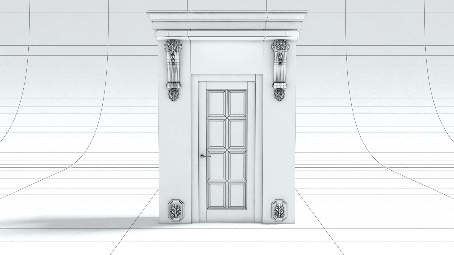 laos Classic Door 3D Model