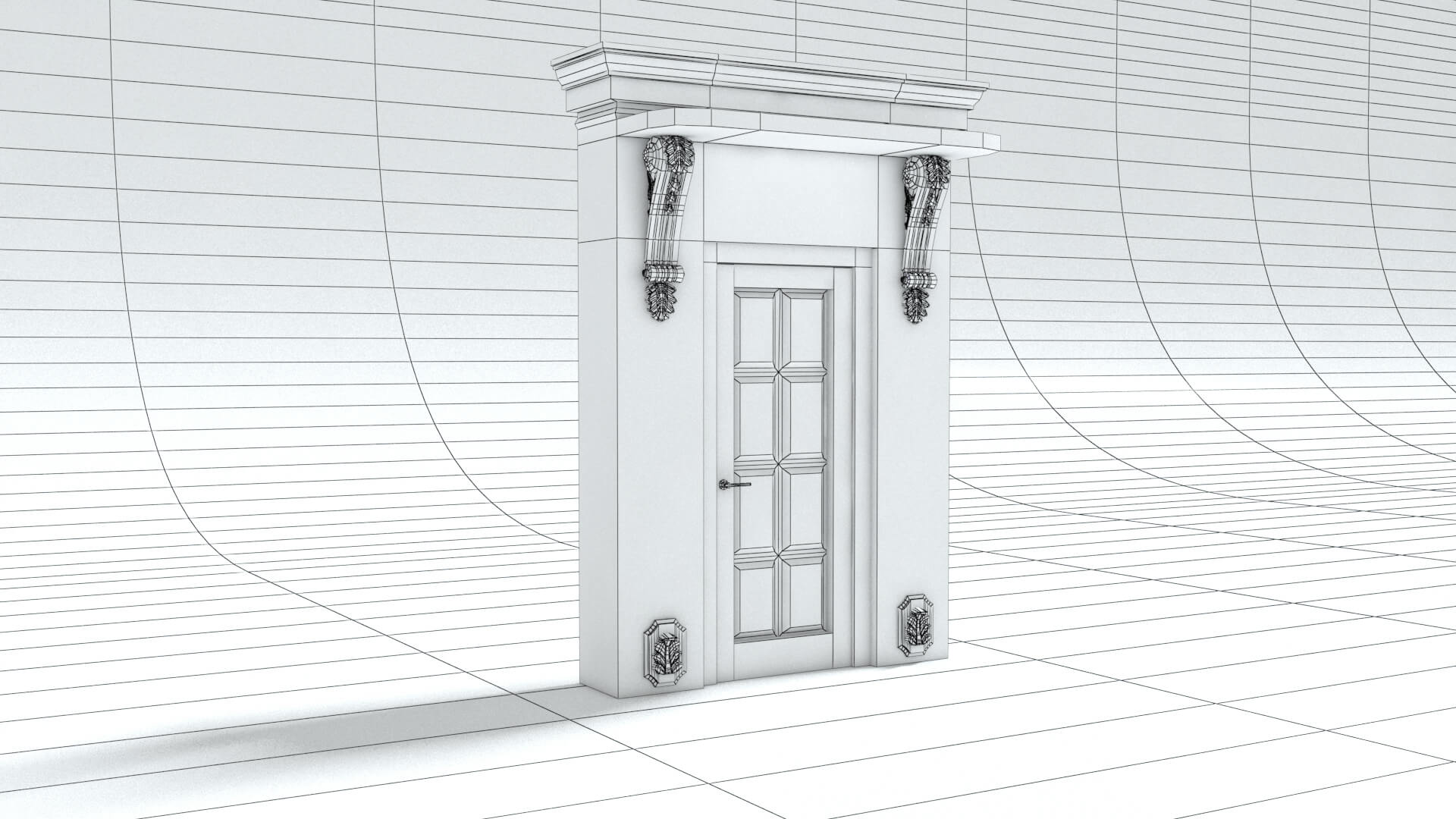 laos Classic Door 3D Model