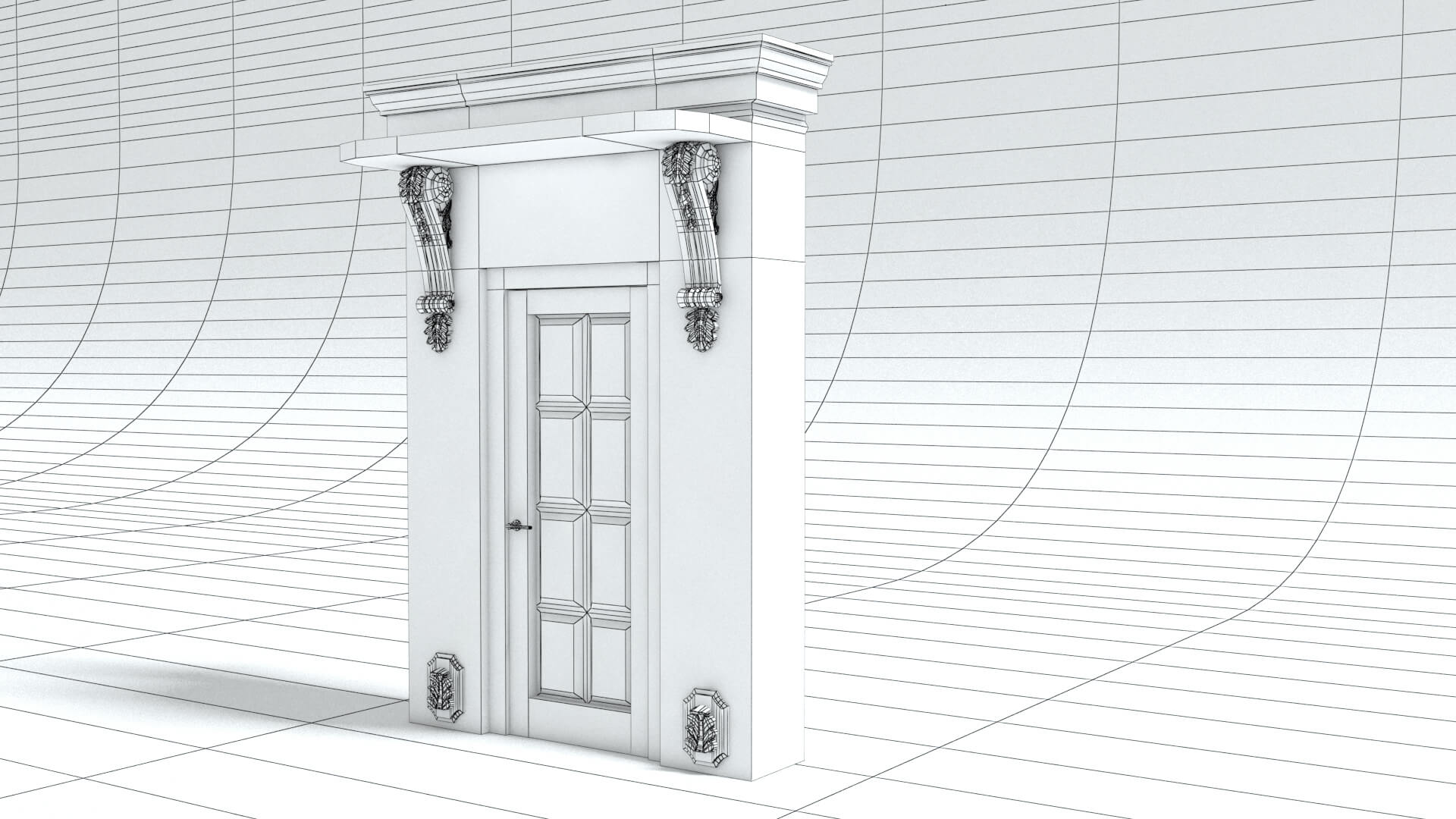 laos Classic Door 3D Model