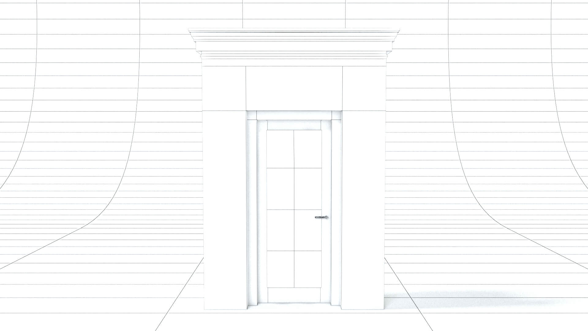 laos Classic Door 3D Model
