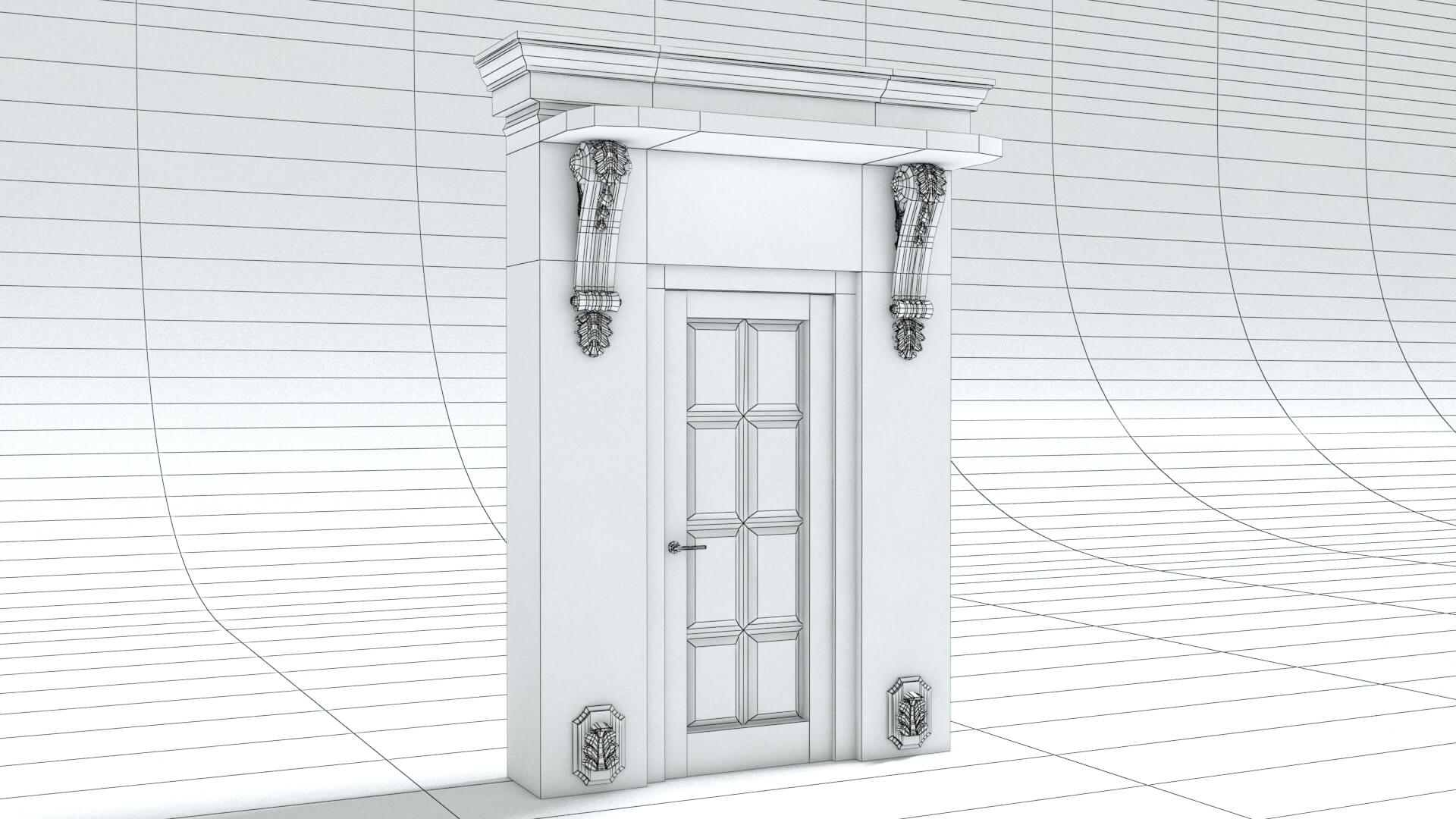 laos Classic Door 3D Model