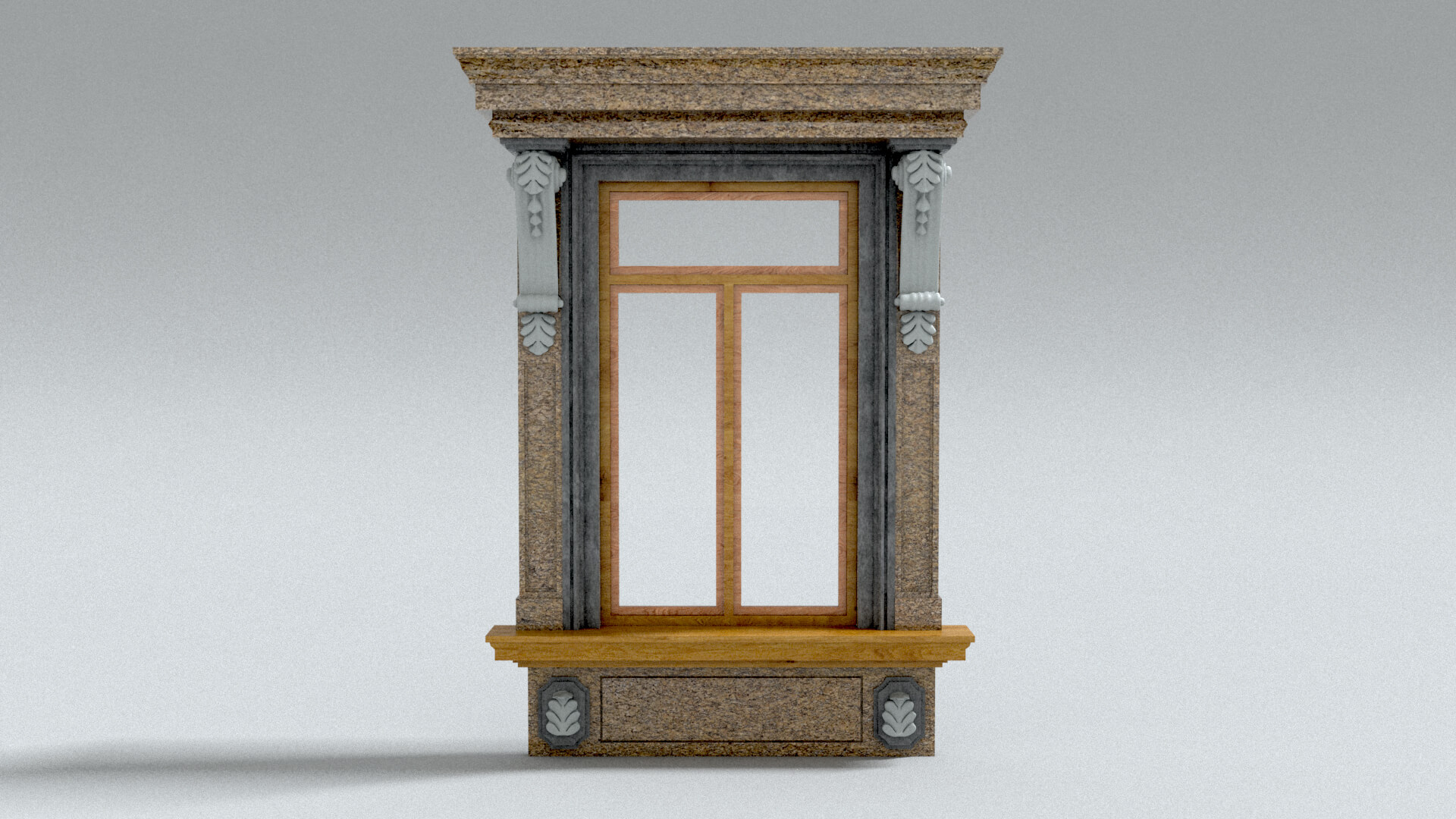 laos Classic Window 3D Model