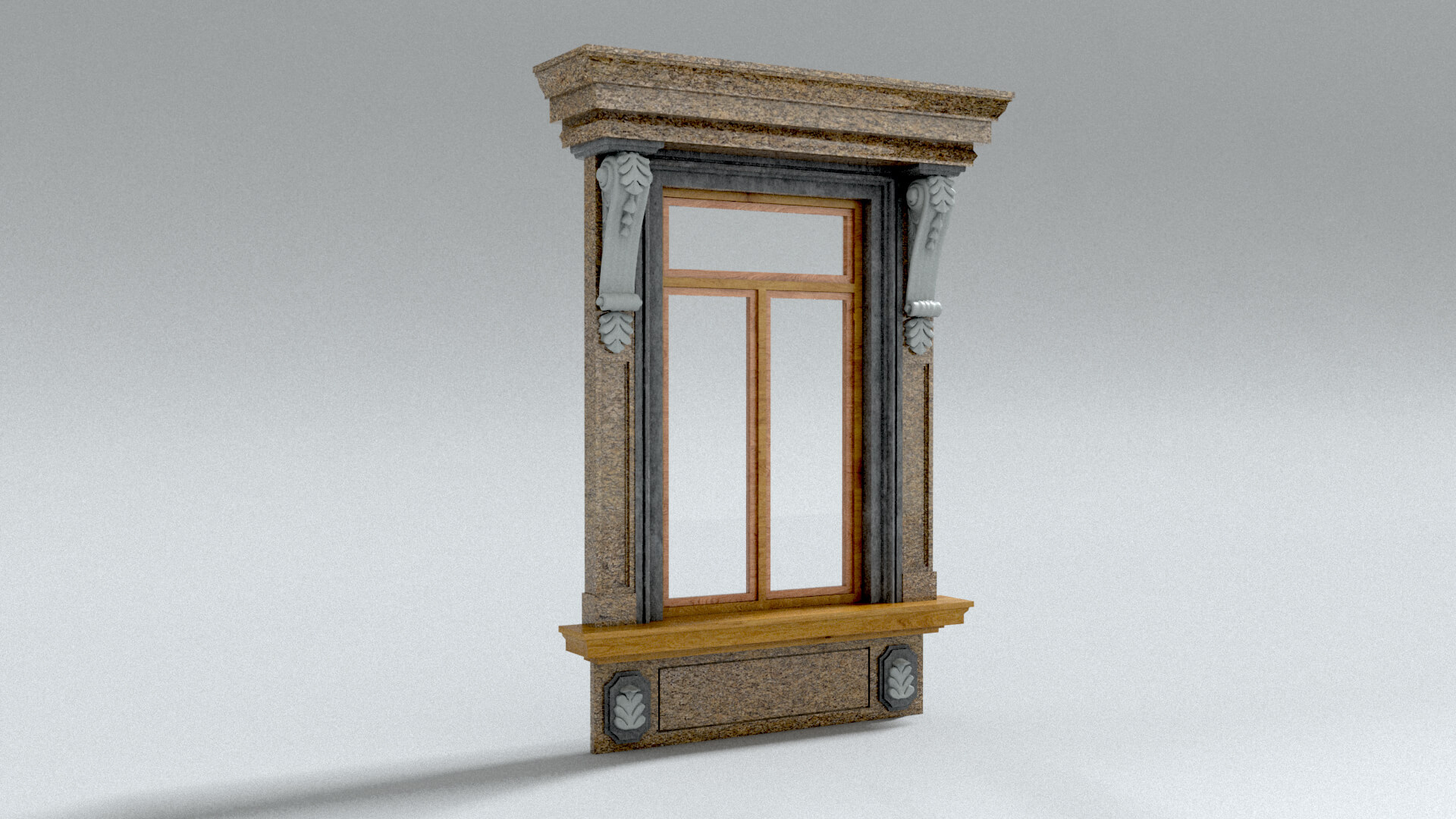 laos Classic Window 3D Model