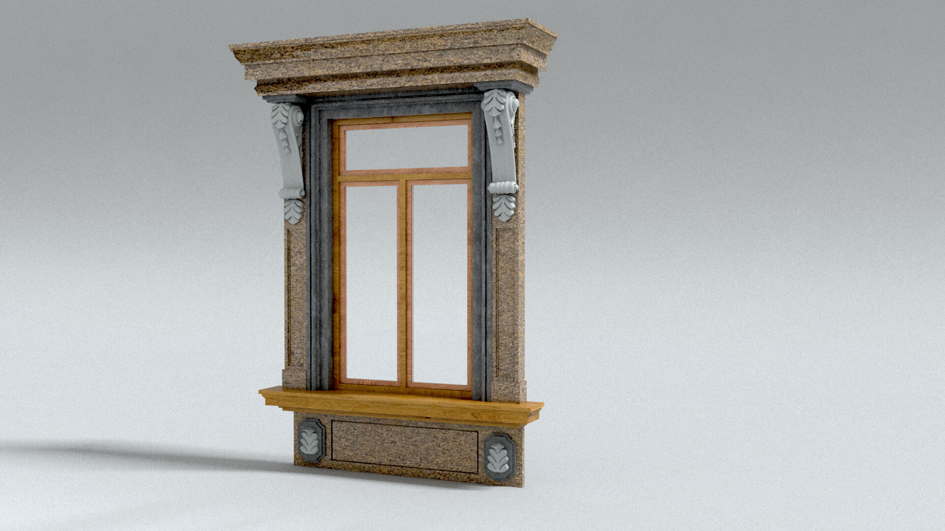 laos Classic Window 3D Model