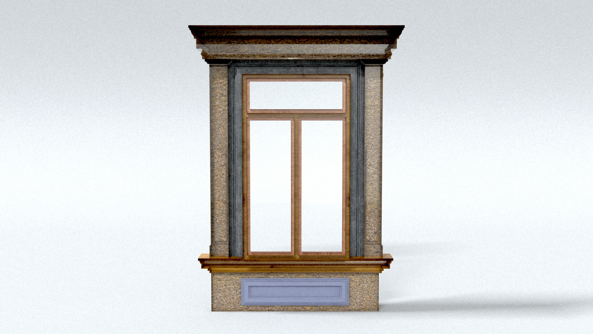 laos Classic Window 3D Model