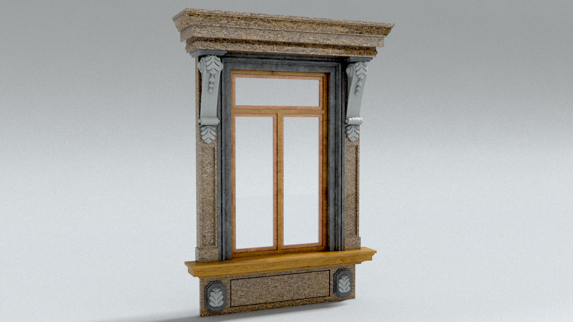 laos Classic Window 3D Model