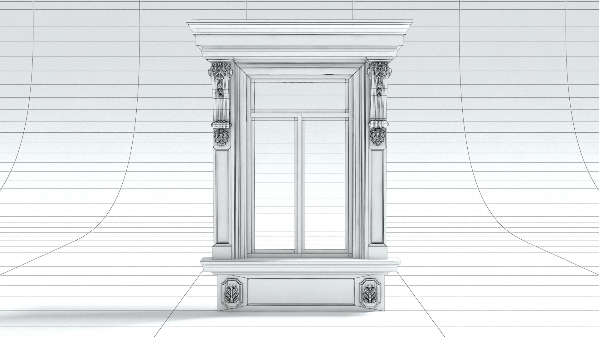 laos Classic Window 3D Model