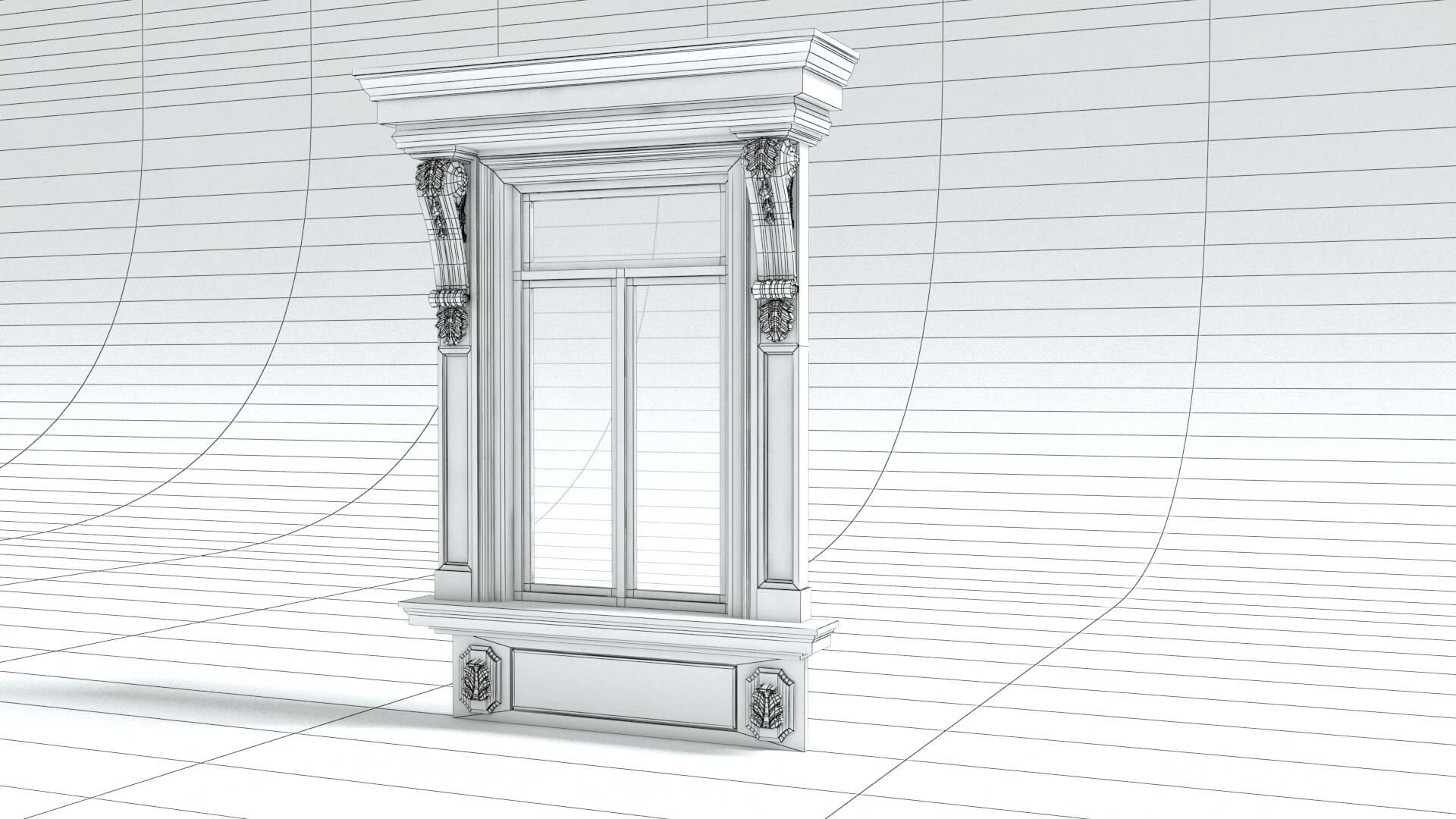 laos Classic Window 3D Model