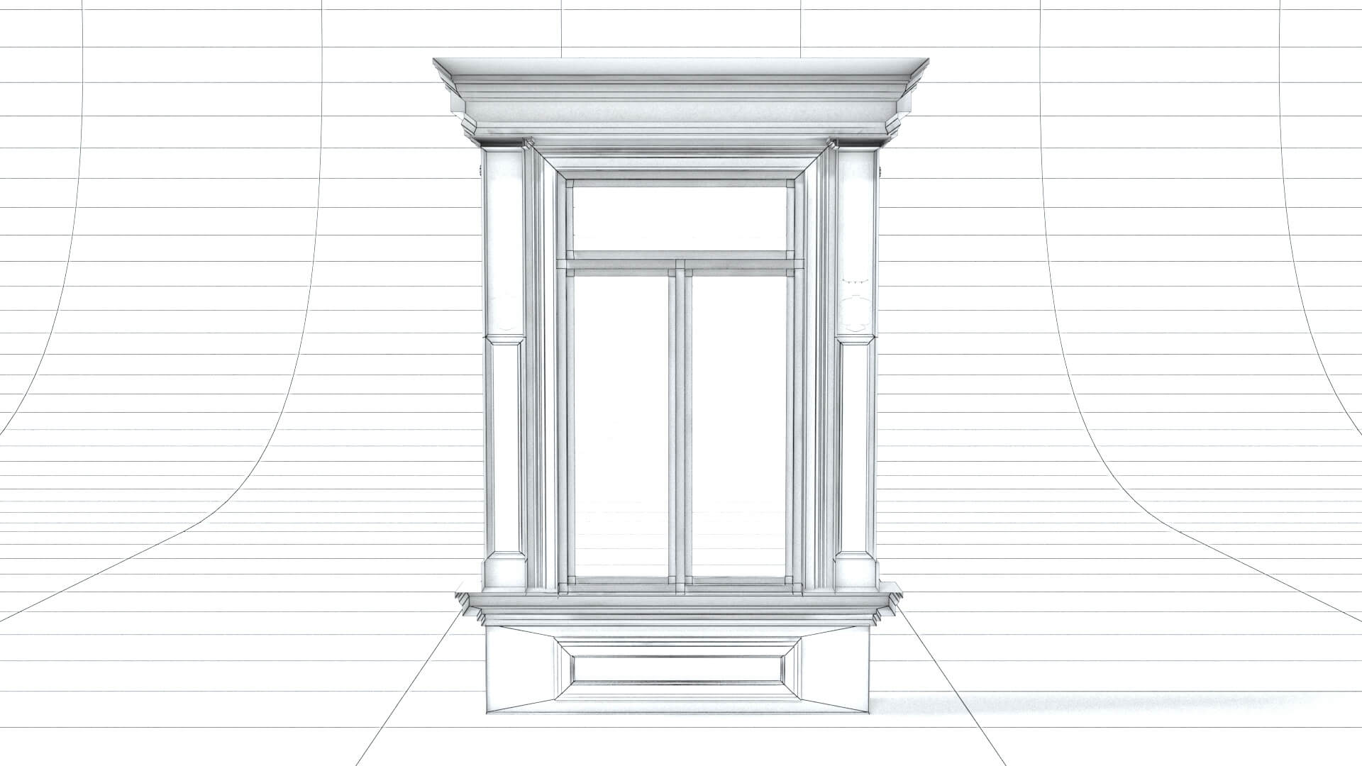 laos Classic Window 3D Model