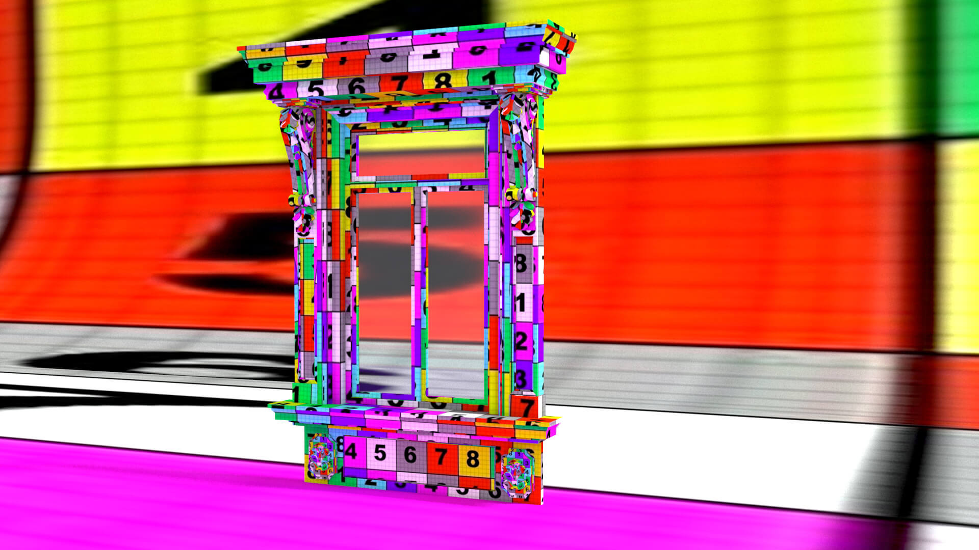laos Classic Window 3D Model