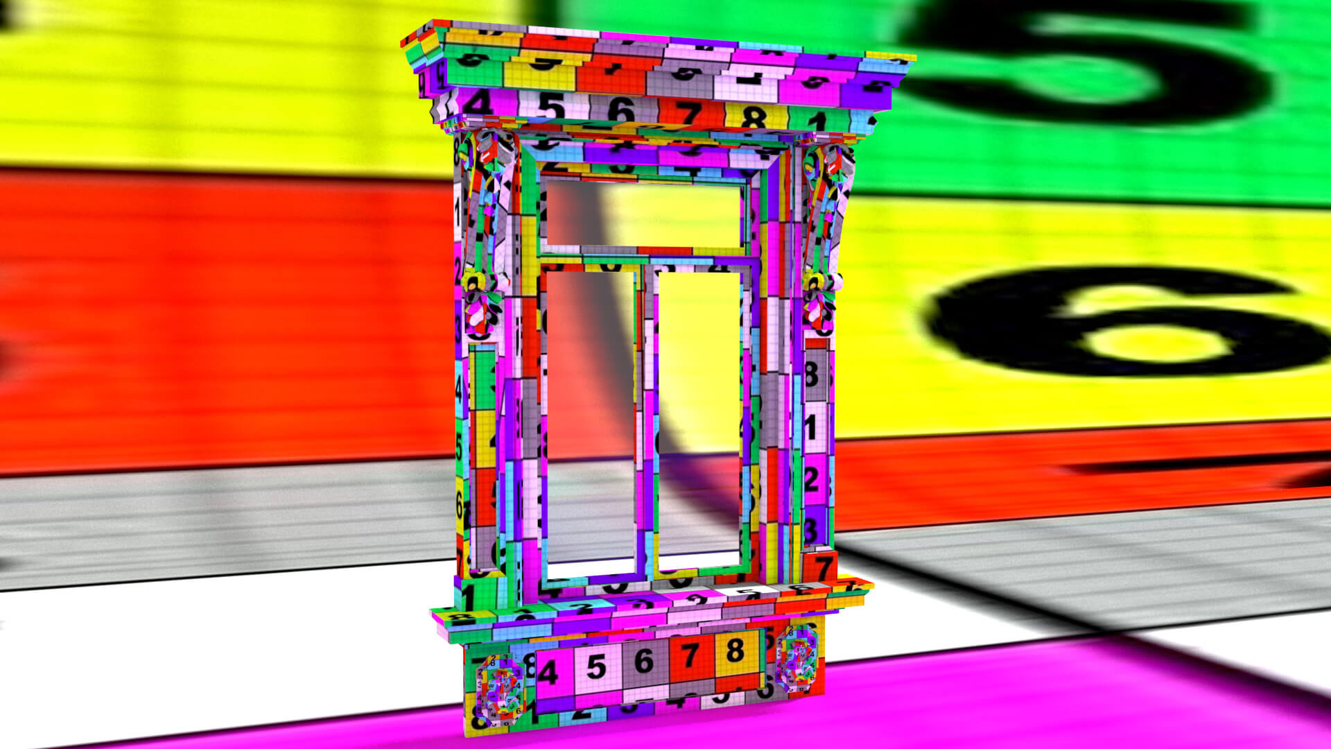 laos Classic Window 3D Model