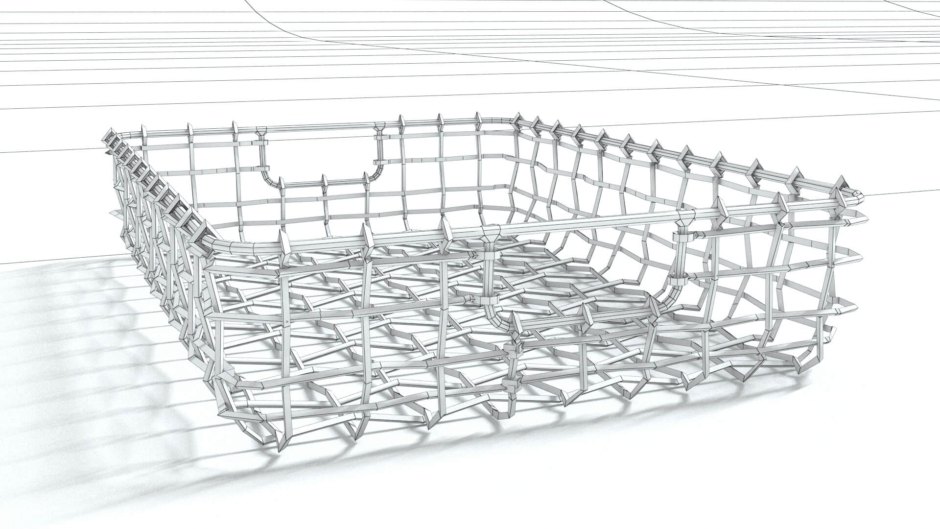 laos File Basket 3D Model