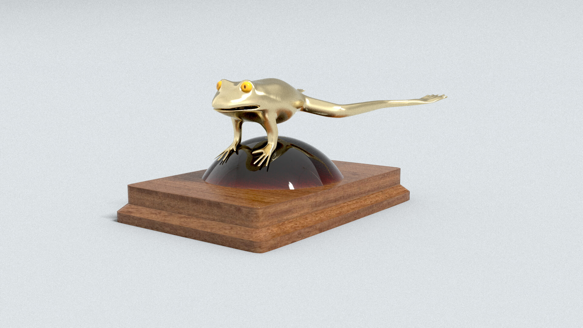 laos Frog Statue 3D Model