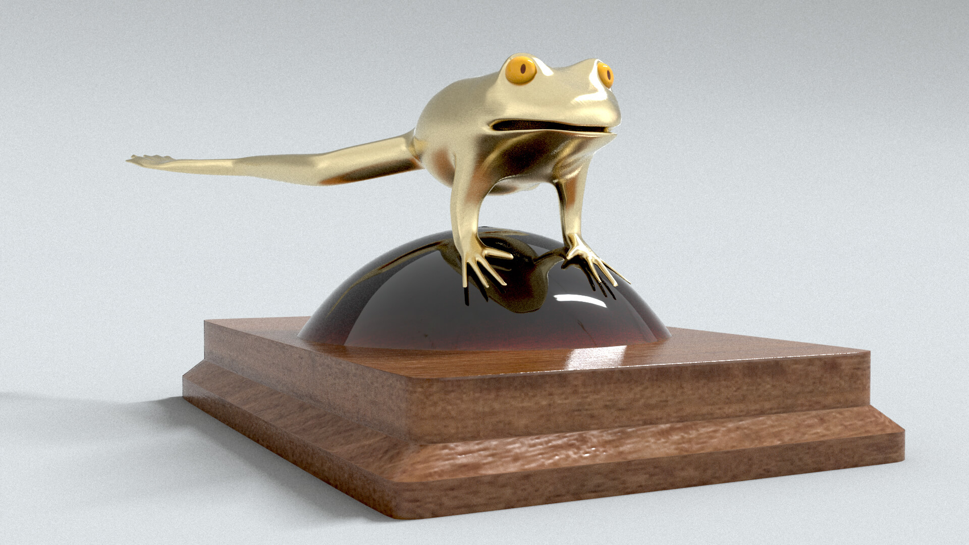 laos Frog Statue 3D Model