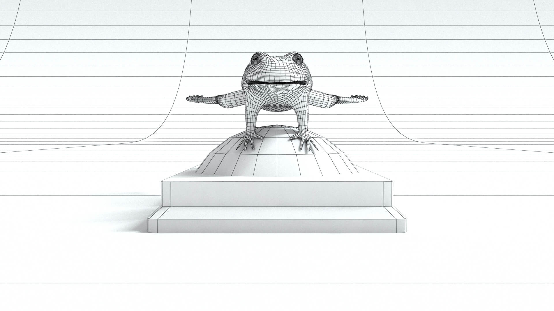 laos Frog Statue 3D Model