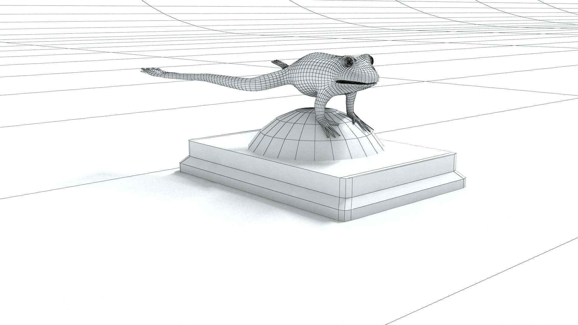 laos Frog Statue 3D Model