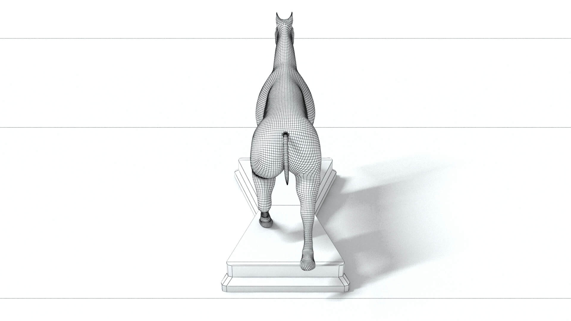 laos Horse Statue 3D Model