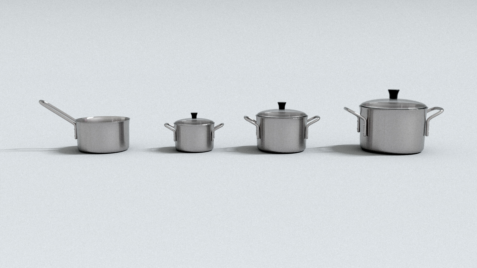 laos Kitchen Pots 3D Model