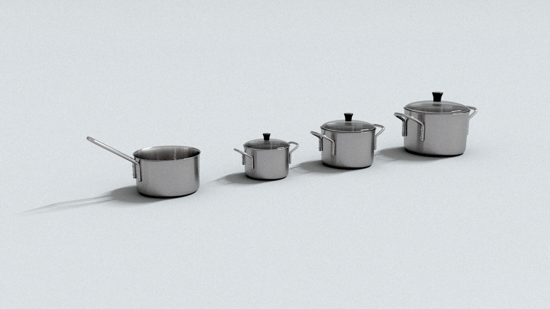 laos Kitchen Pots 3D Model