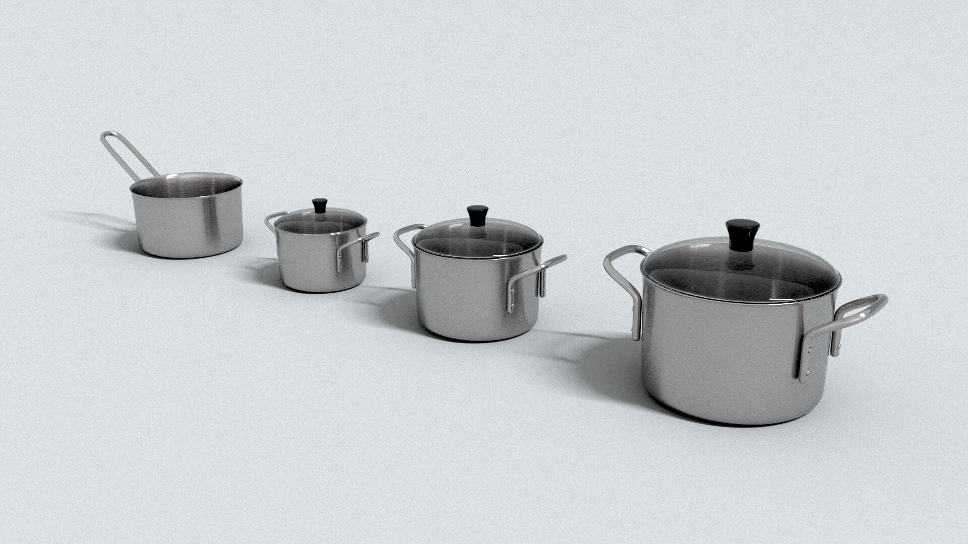 laos Kitchen Pots 3D Model